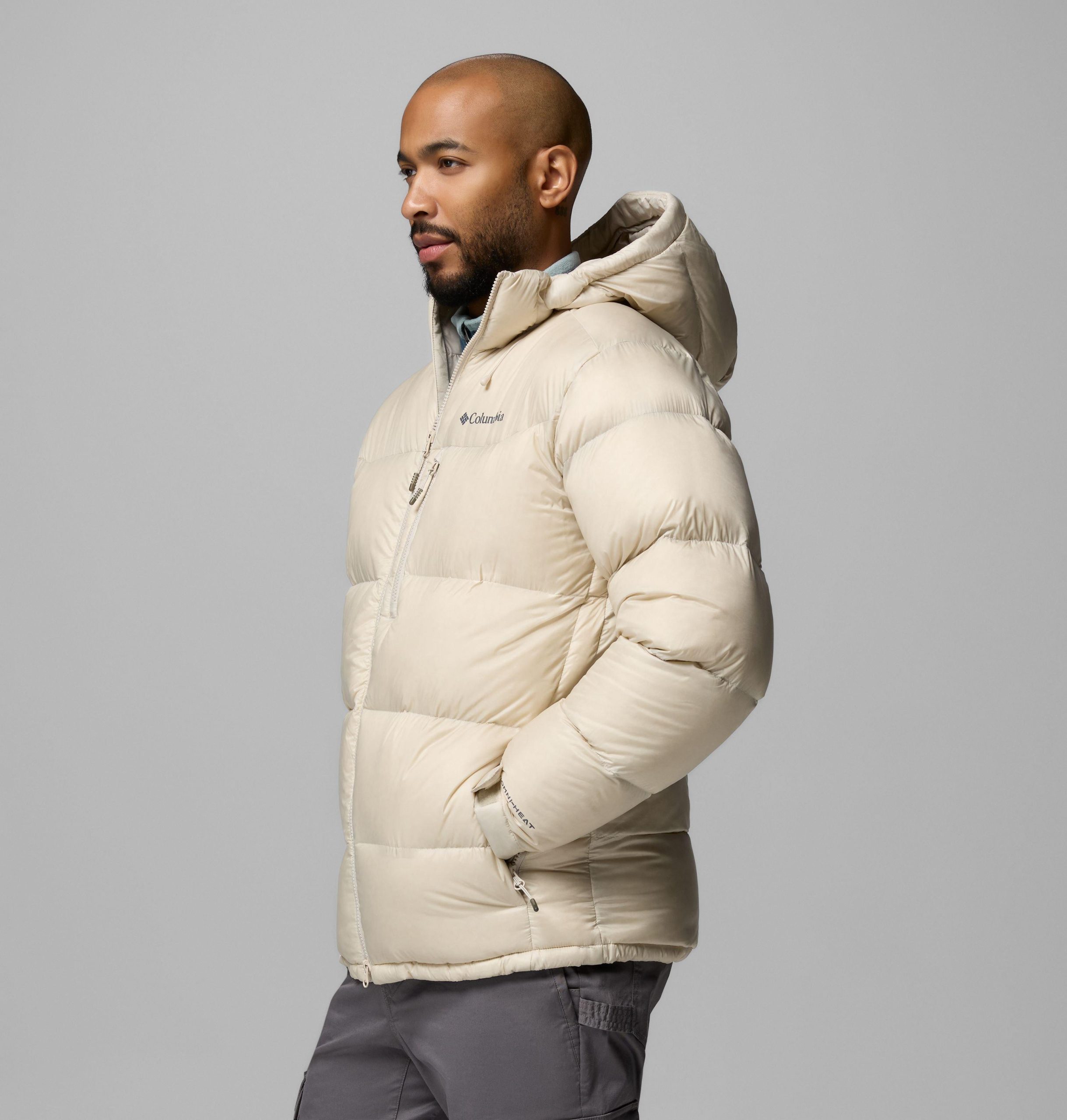 heren cloudview donsjack met capuchon