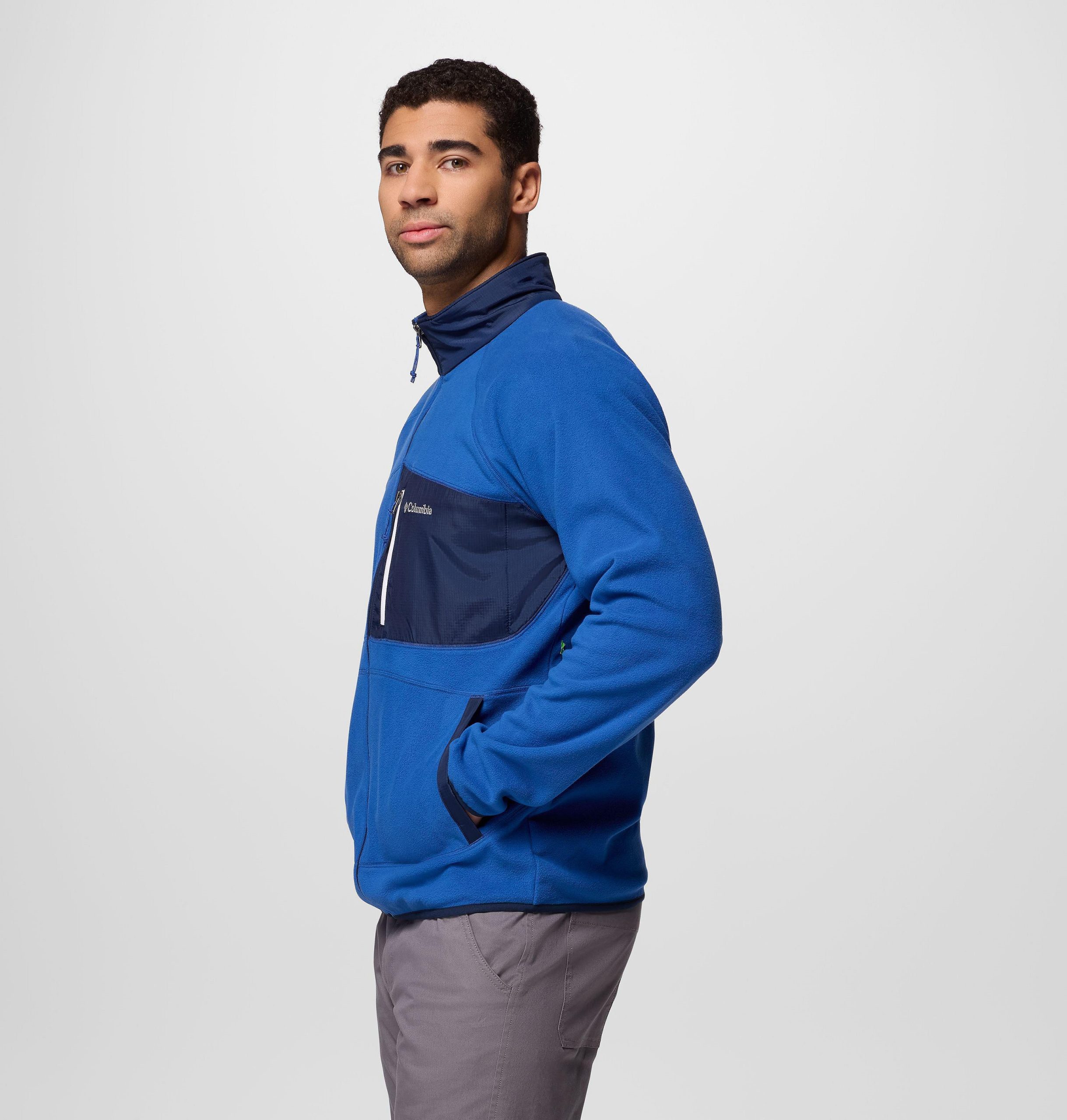 heren fast trek overlay fleece jas met volledige ritssluiting
