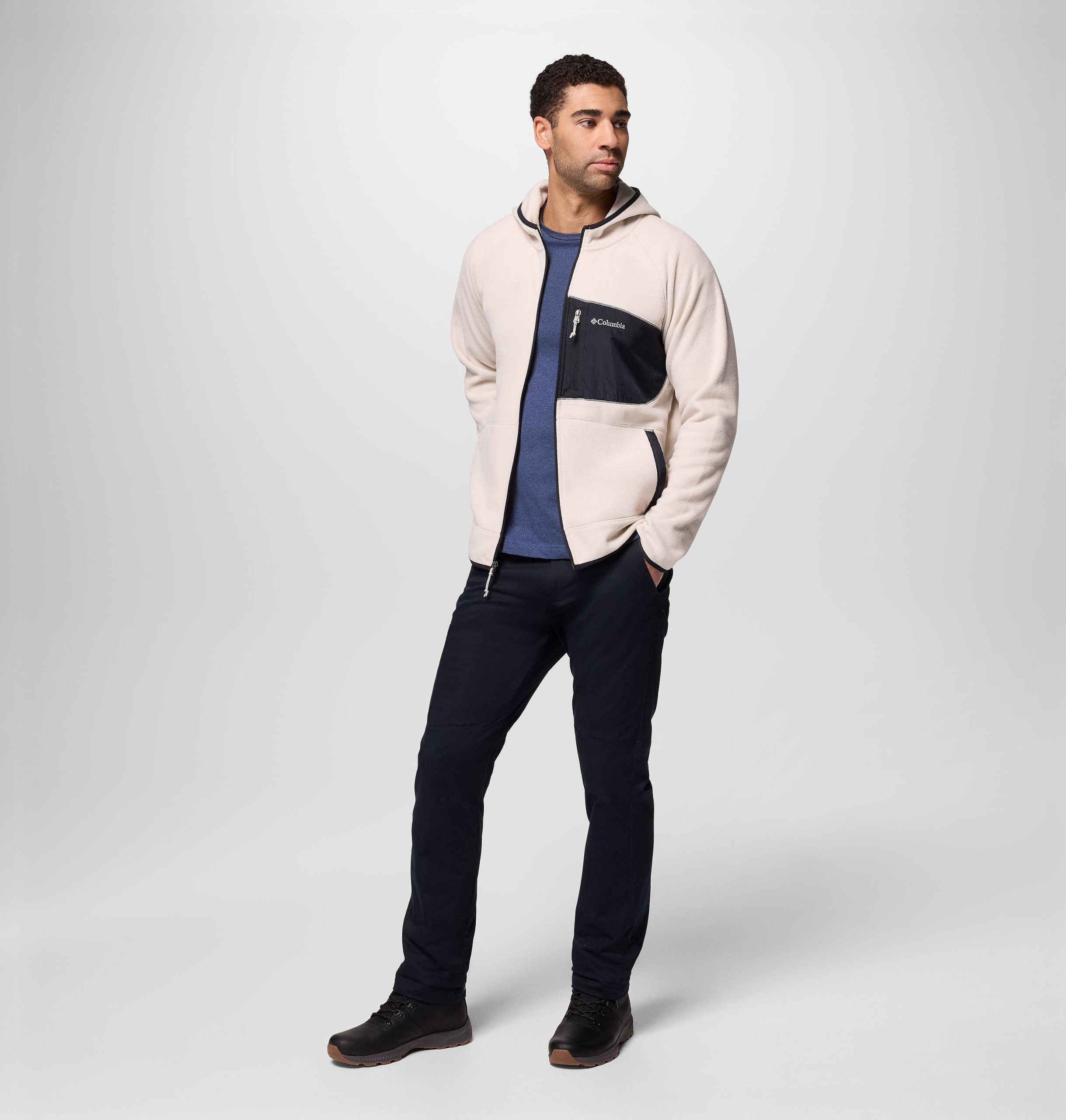 heren fast trek overlay hooded full zip jacket