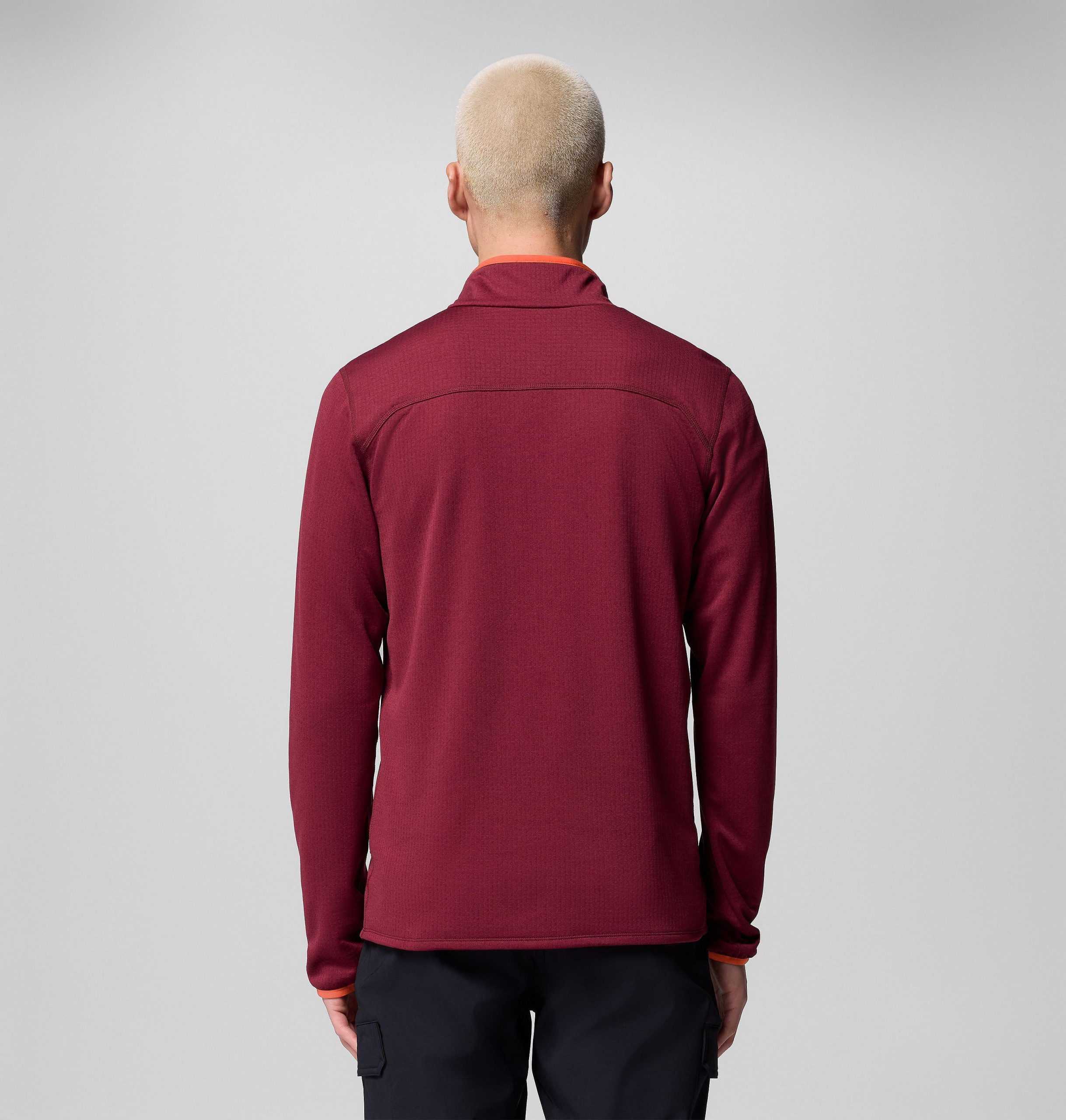 heren essential hike grid fleece half zip pullover