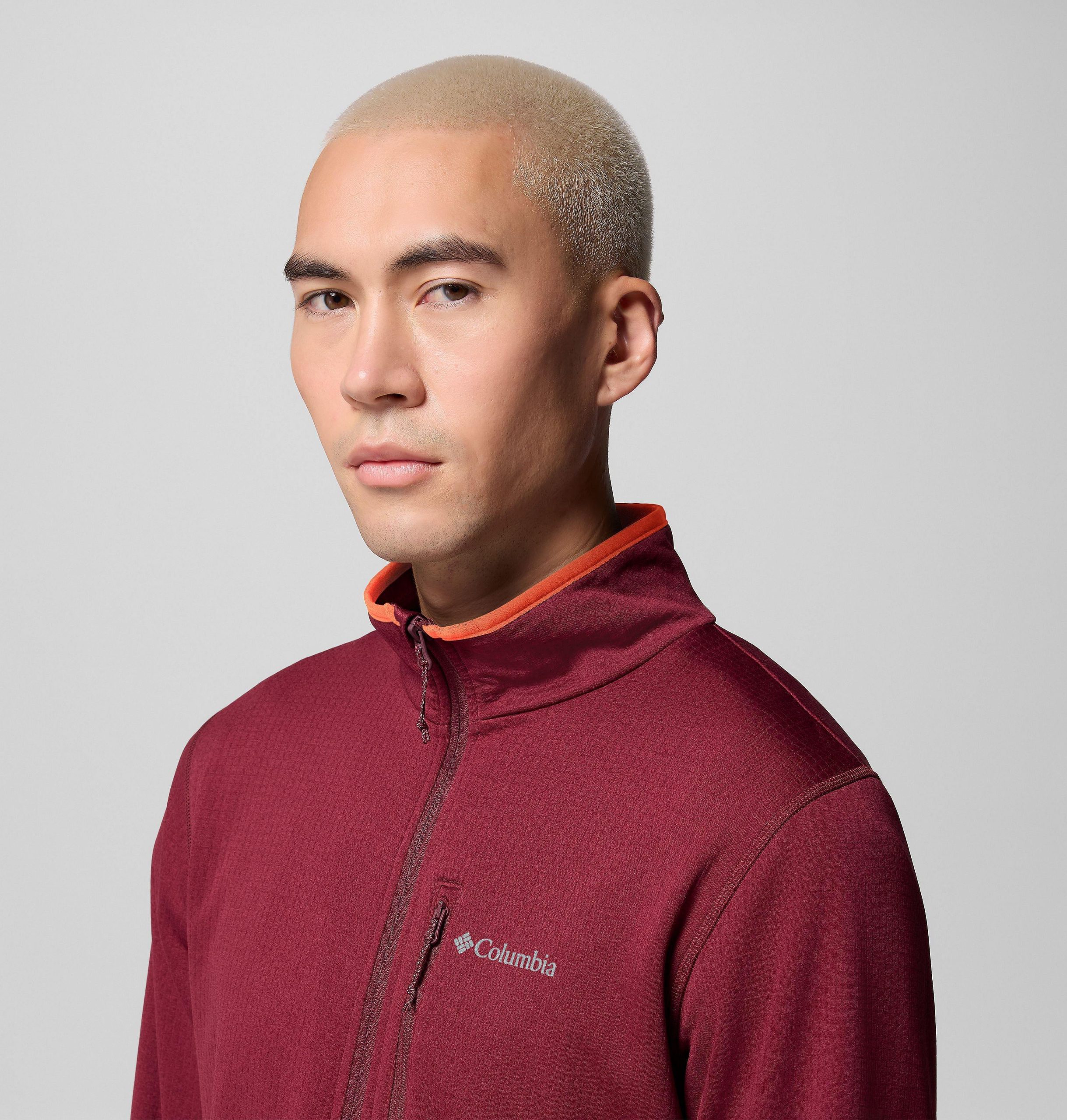 heren essential hike grid fleece half zip pullover