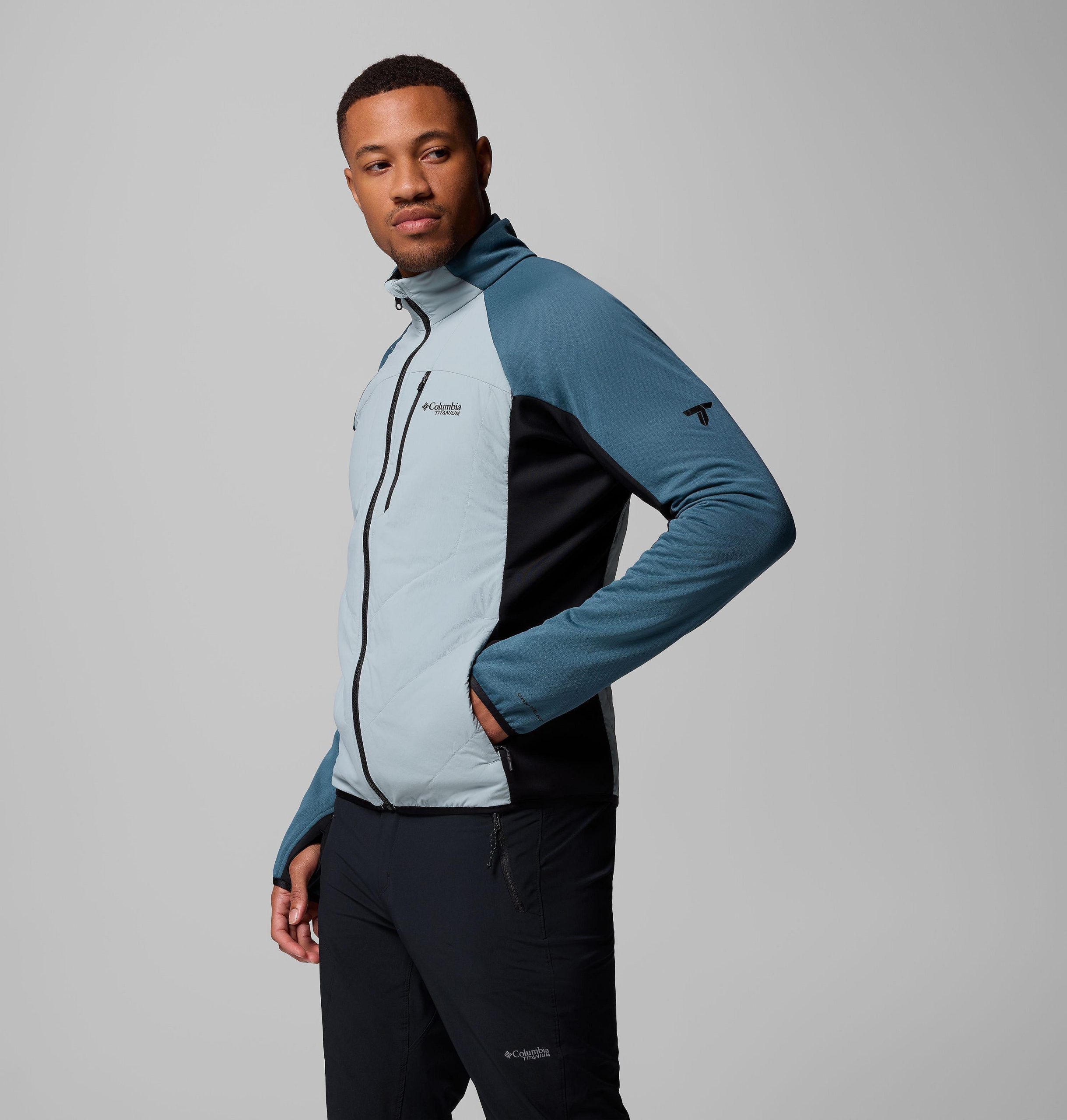 heren arctic crest hybrid full zip jacket