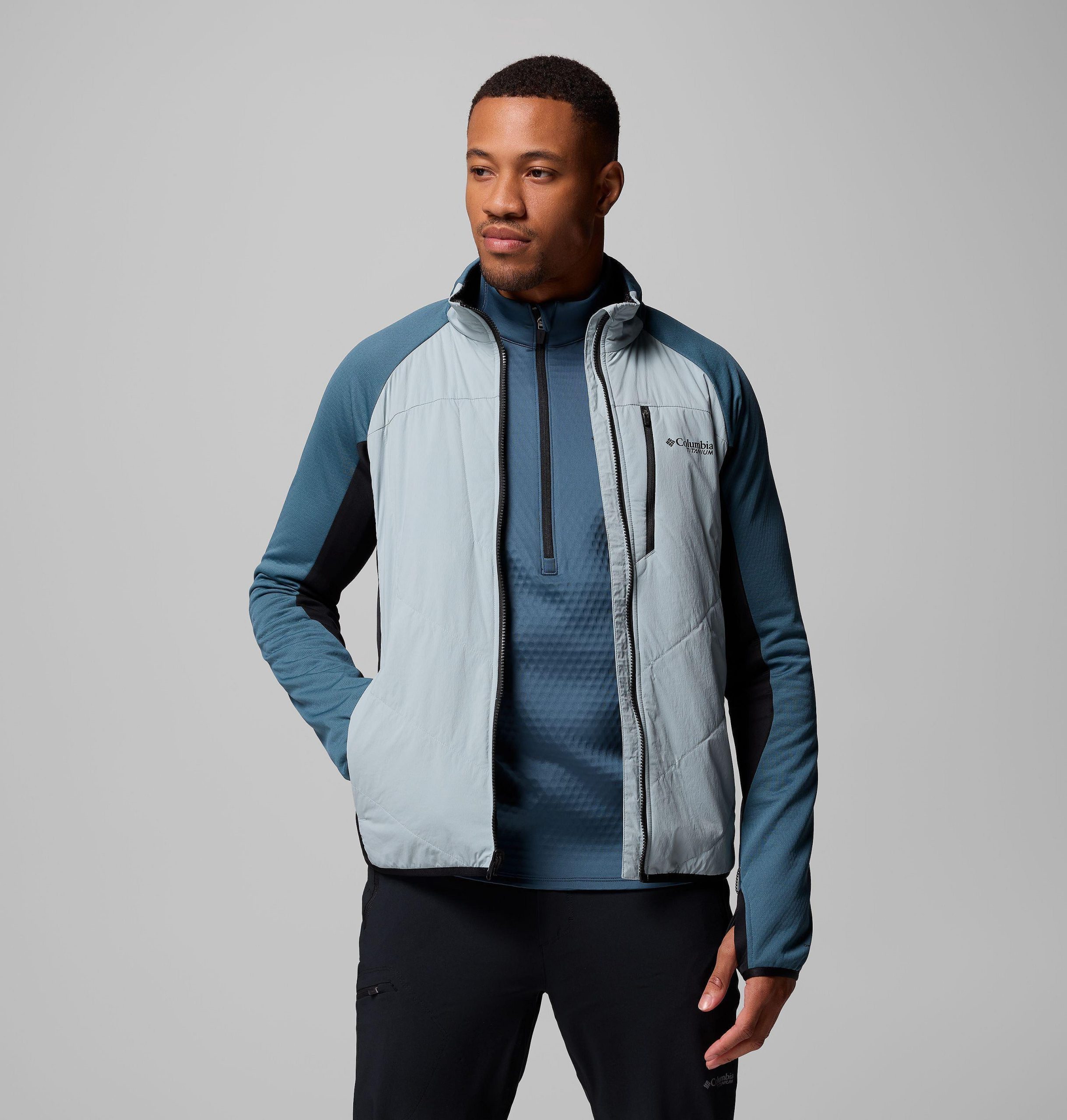 heren arctic crest hybrid full zip jacket