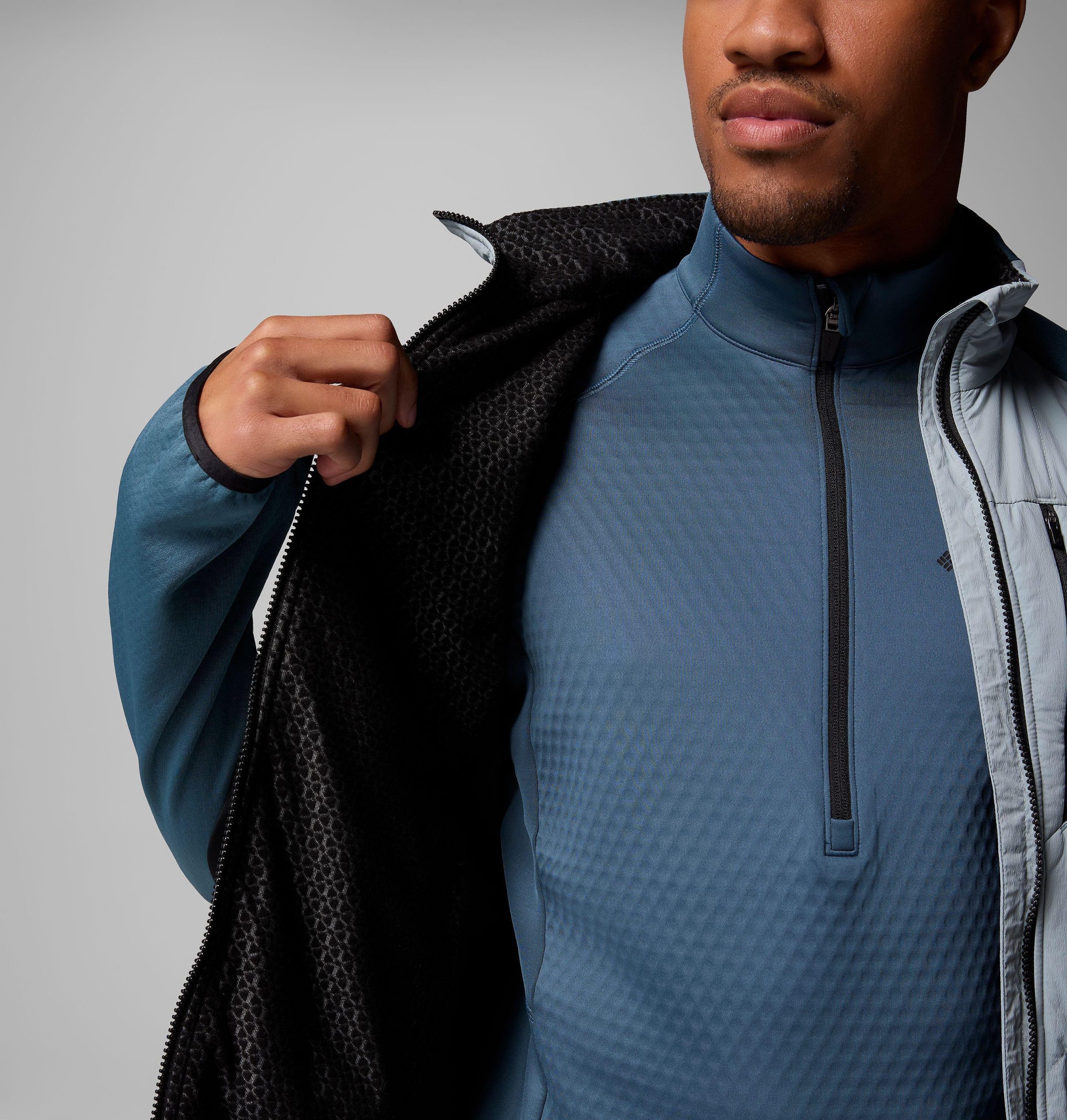 heren arctic crest hybrid full zip jacket