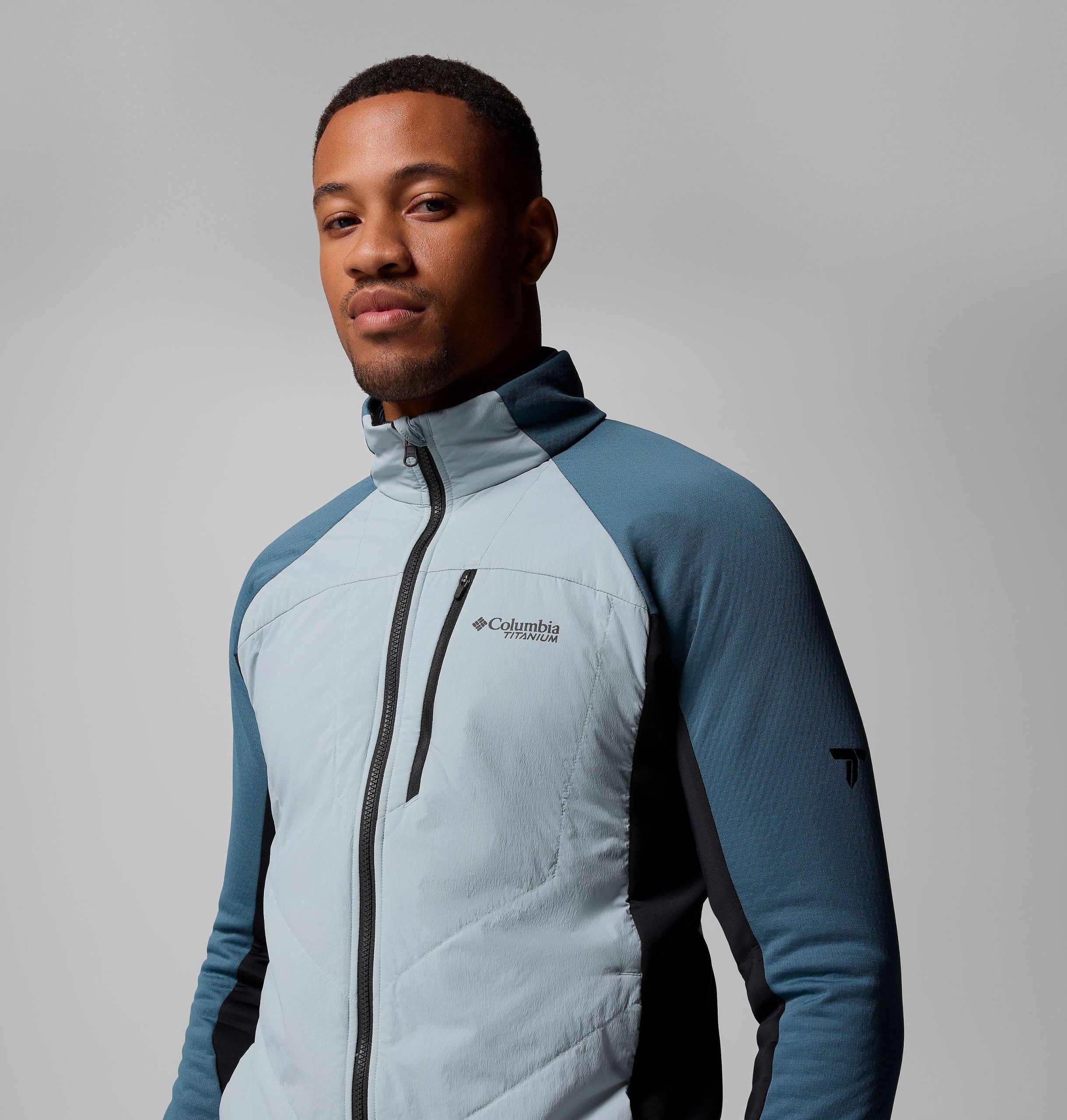heren arctic crest hybrid full zip jacket