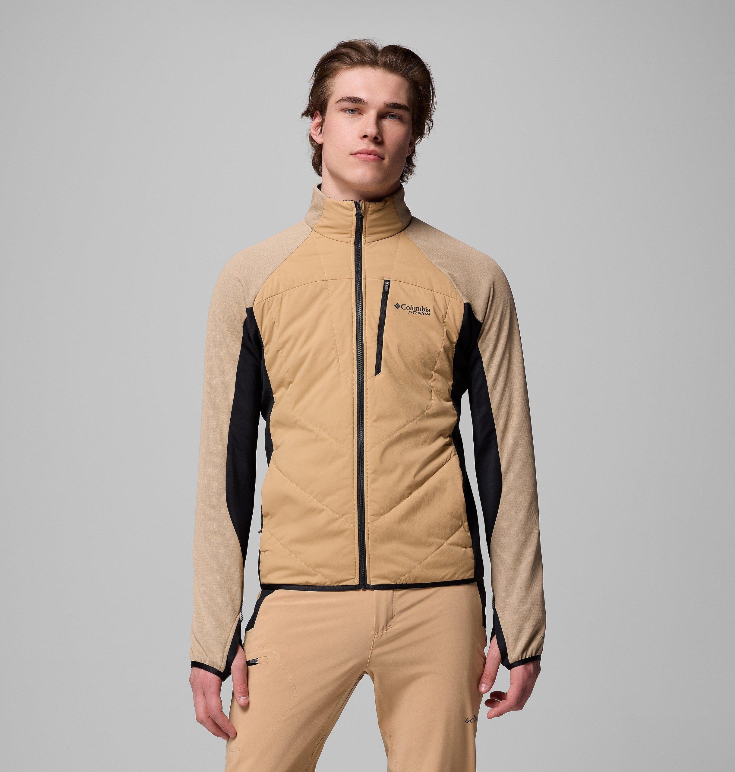 arctic crest hybrid jas met volledige ritssluiting voor heren - lang