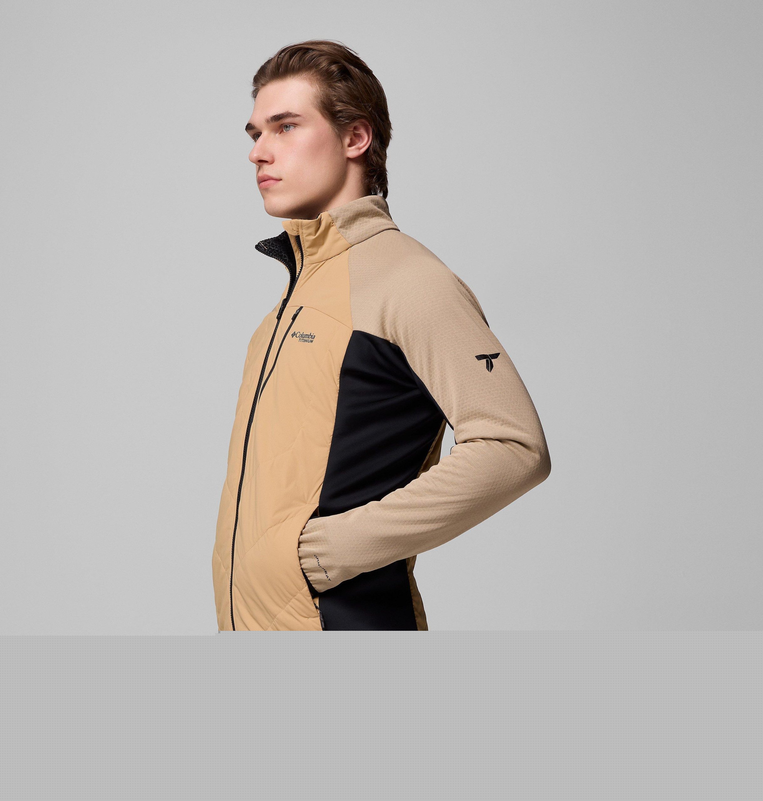 arctic crest hybrid jas met volledige ritssluiting voor heren - lang