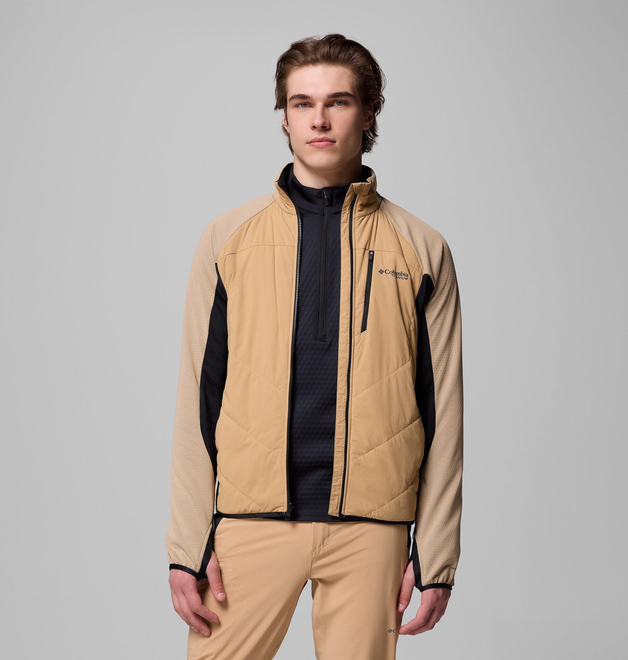 arctic crest hybrid jas met volledige ritssluiting voor heren - lang