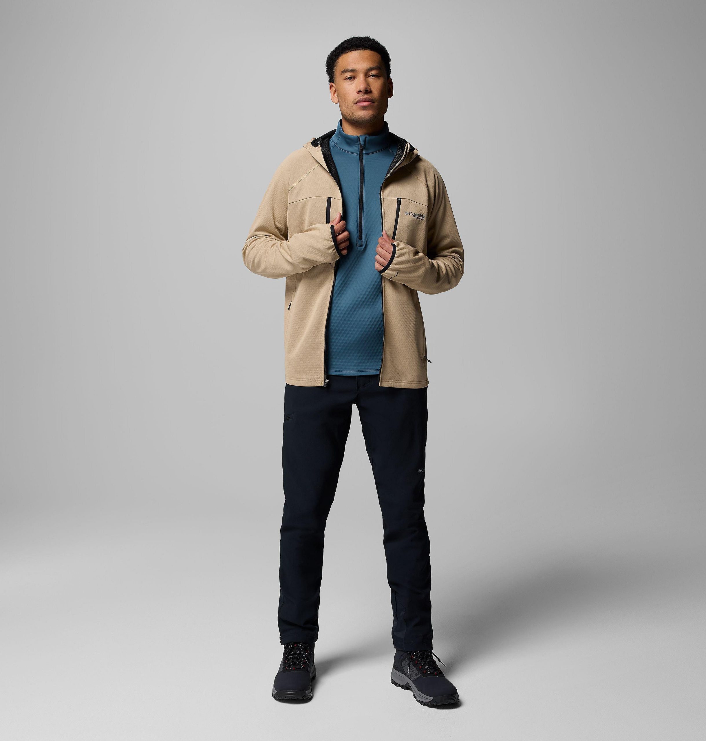 heren arctic crest bonded full zip jacket