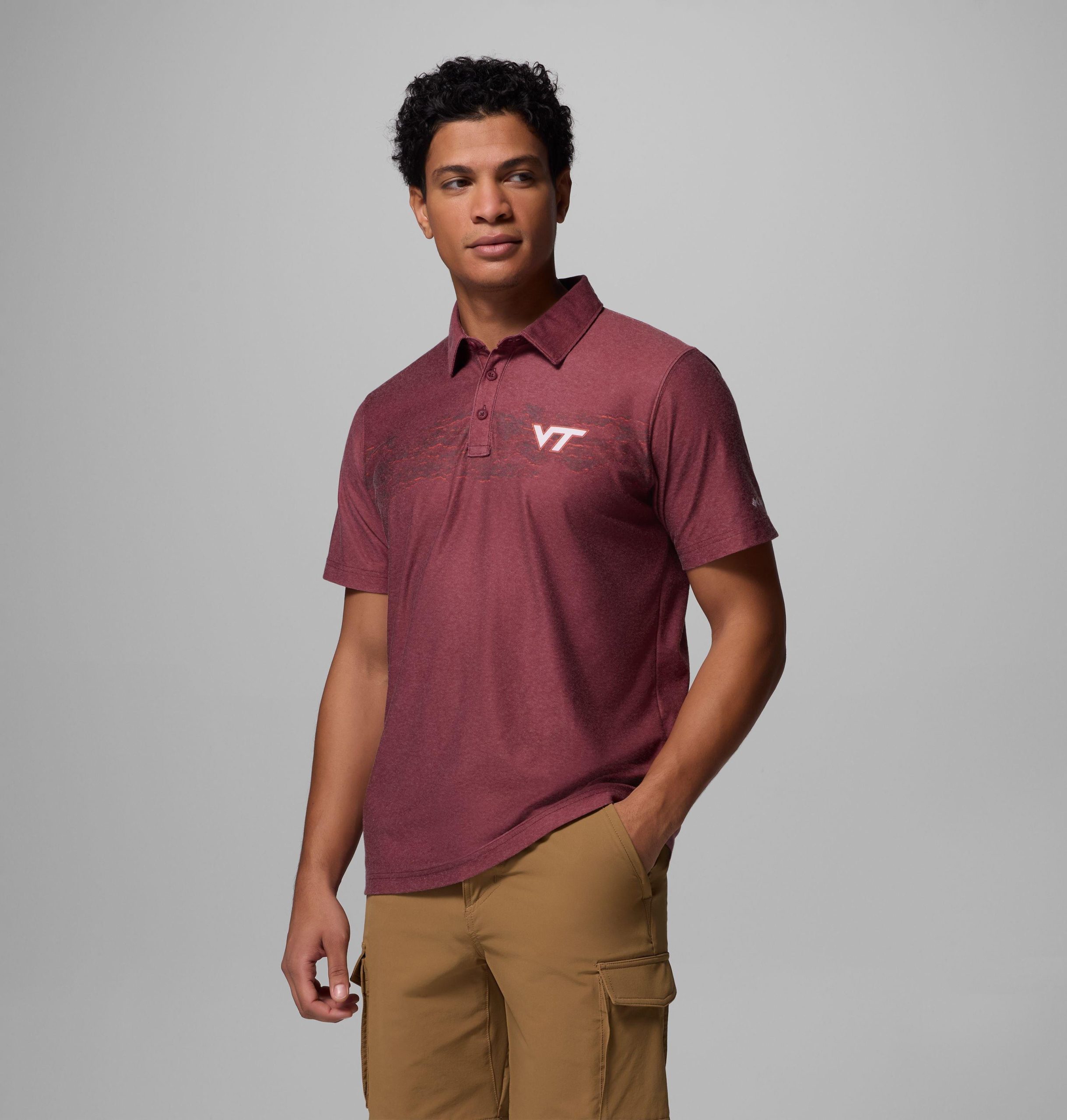herenpolo met thistletown hills-print - virginia tech