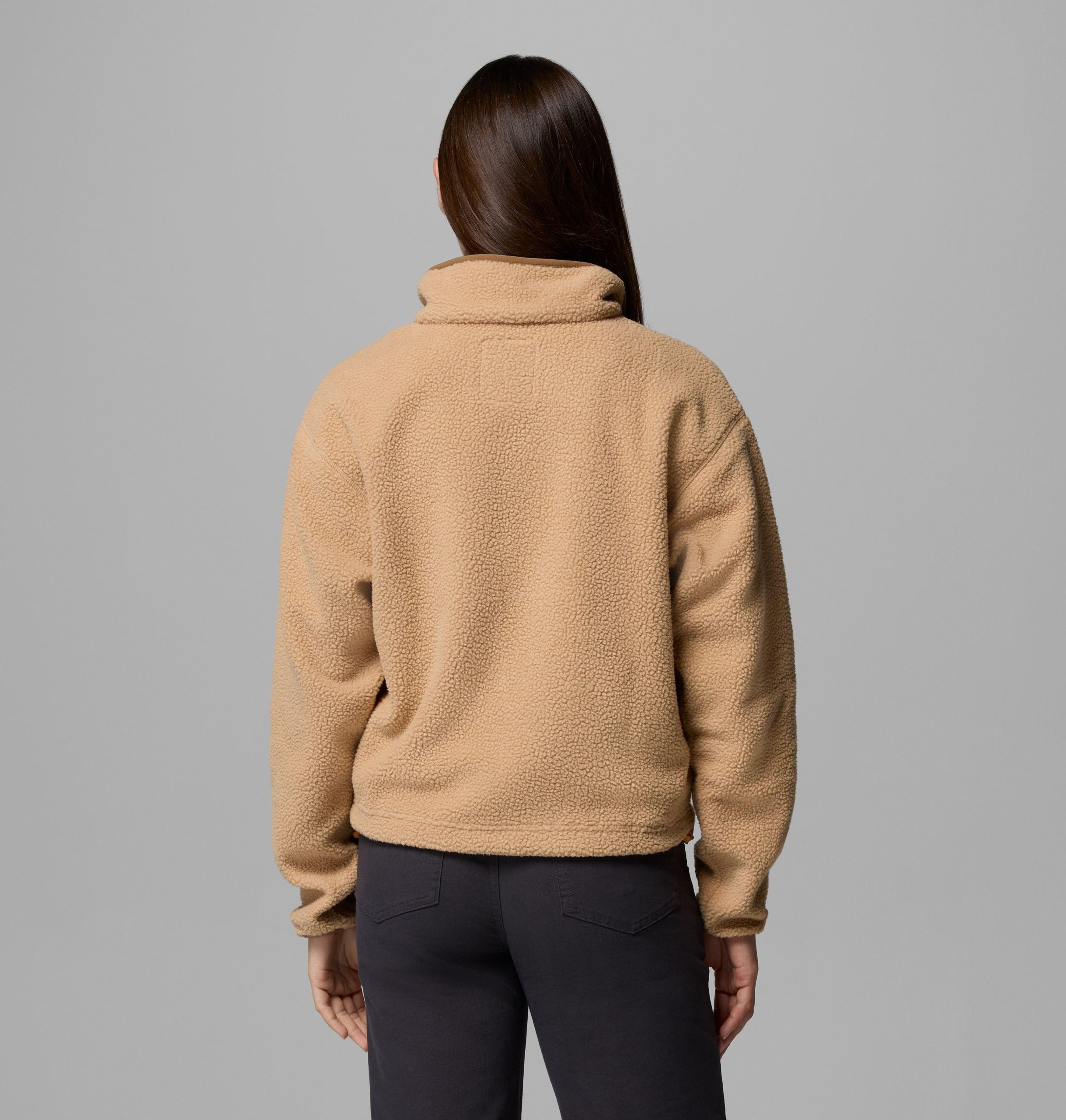 dames helvetia ii cropped half snap fleece pullover