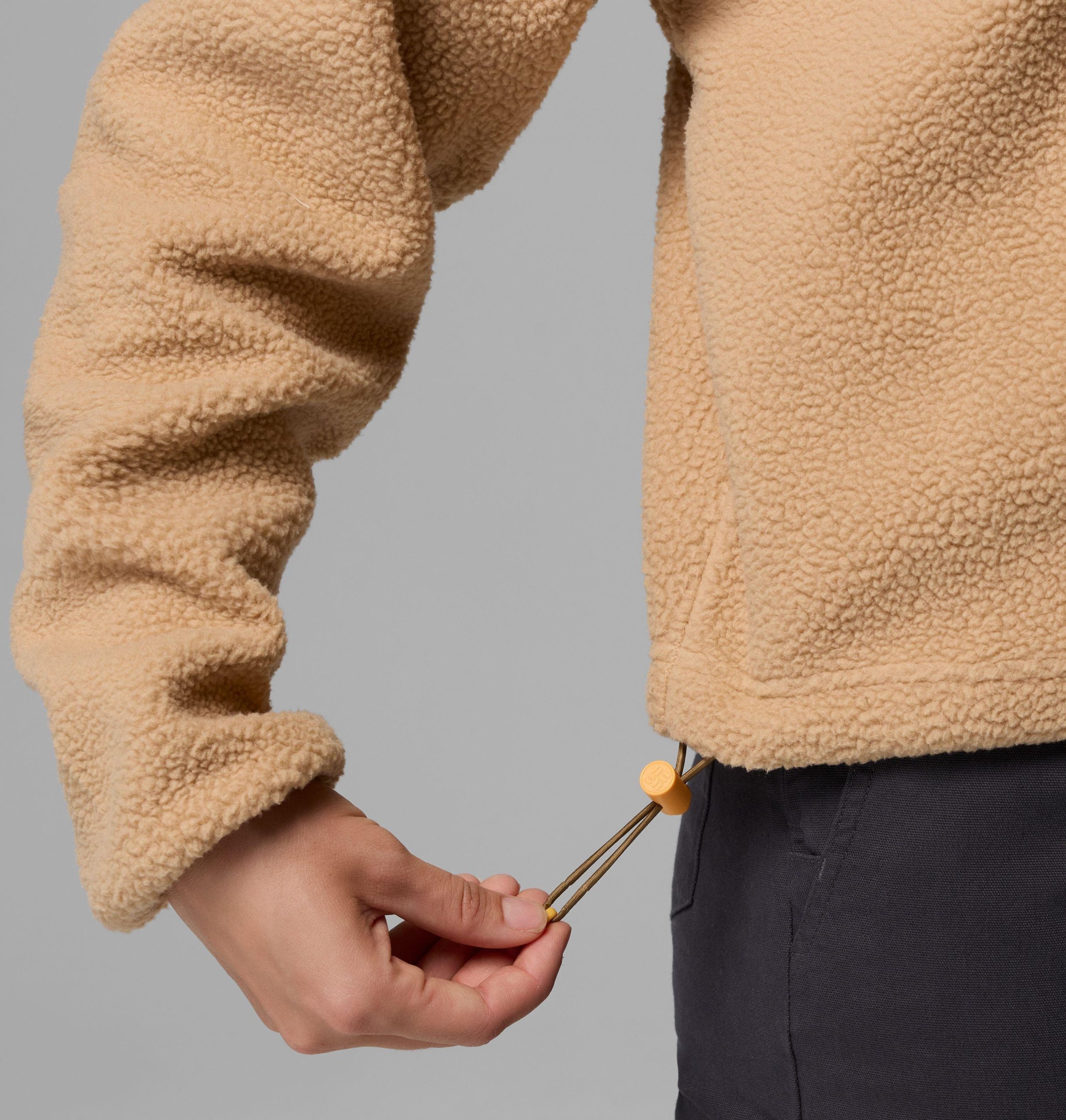 dames helvetia ii cropped half snap fleece pullover