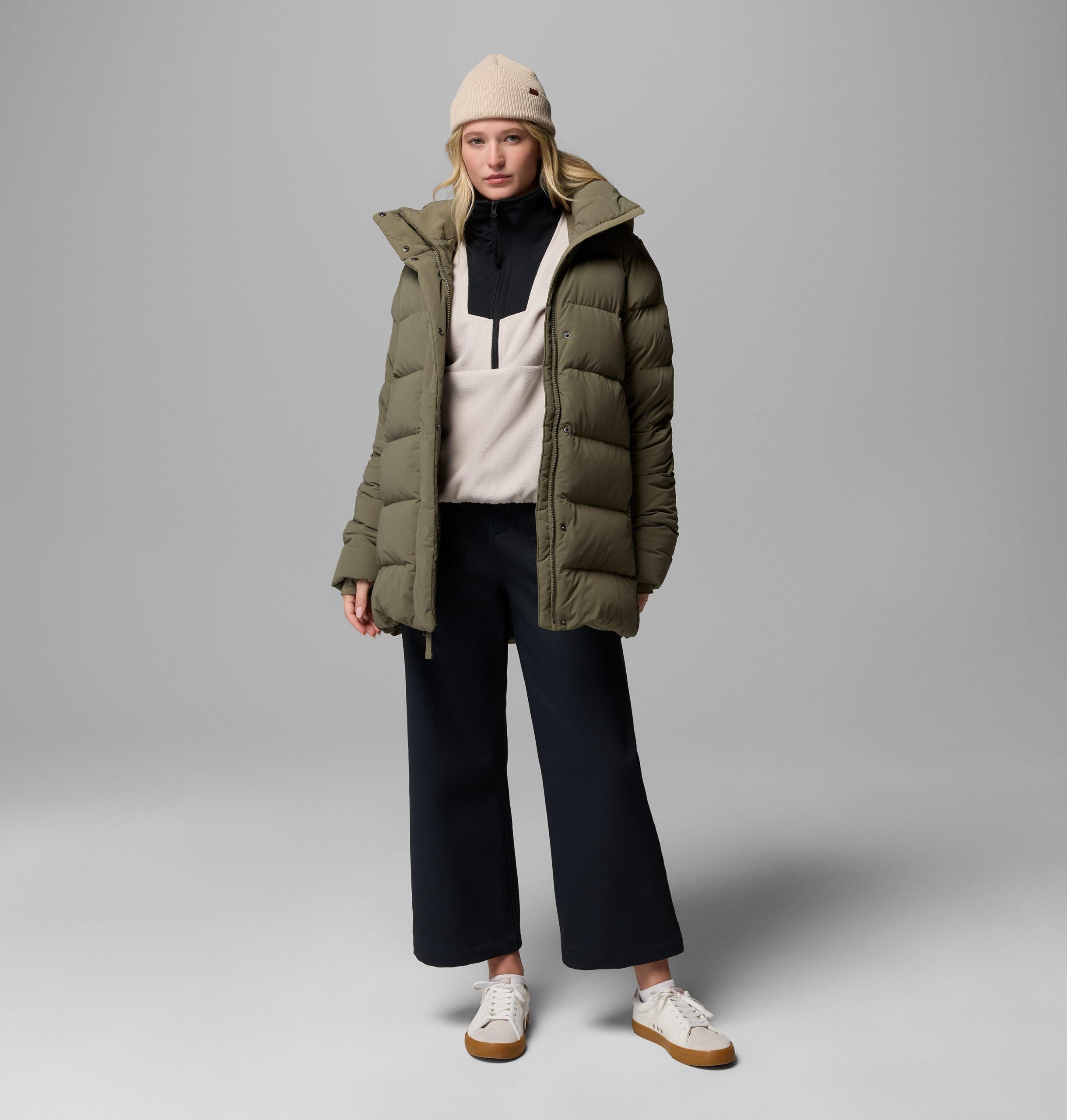 dames amaze puff mid hooded jacket