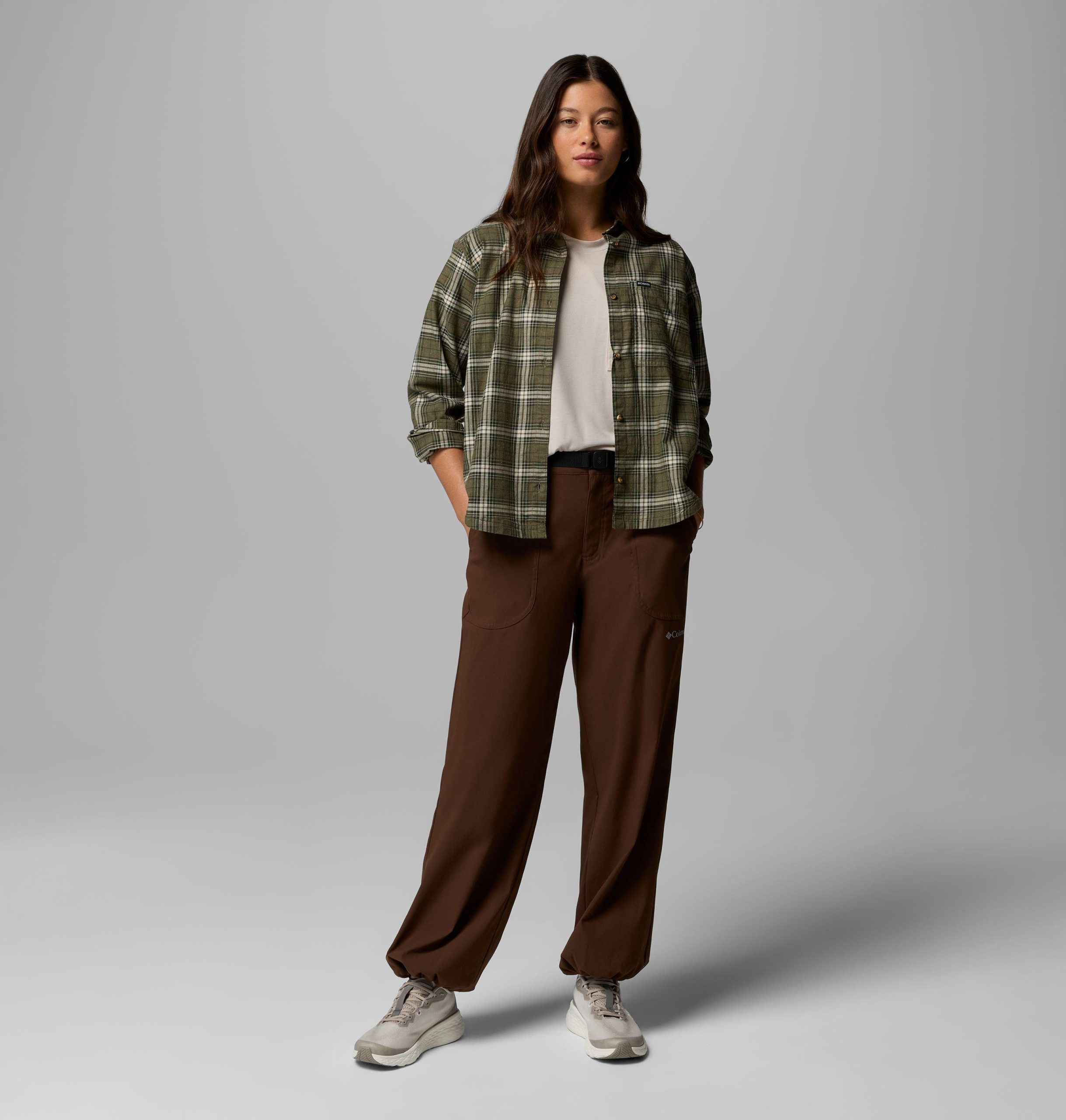 dames blue point creek geweven shirt met lange mouwen