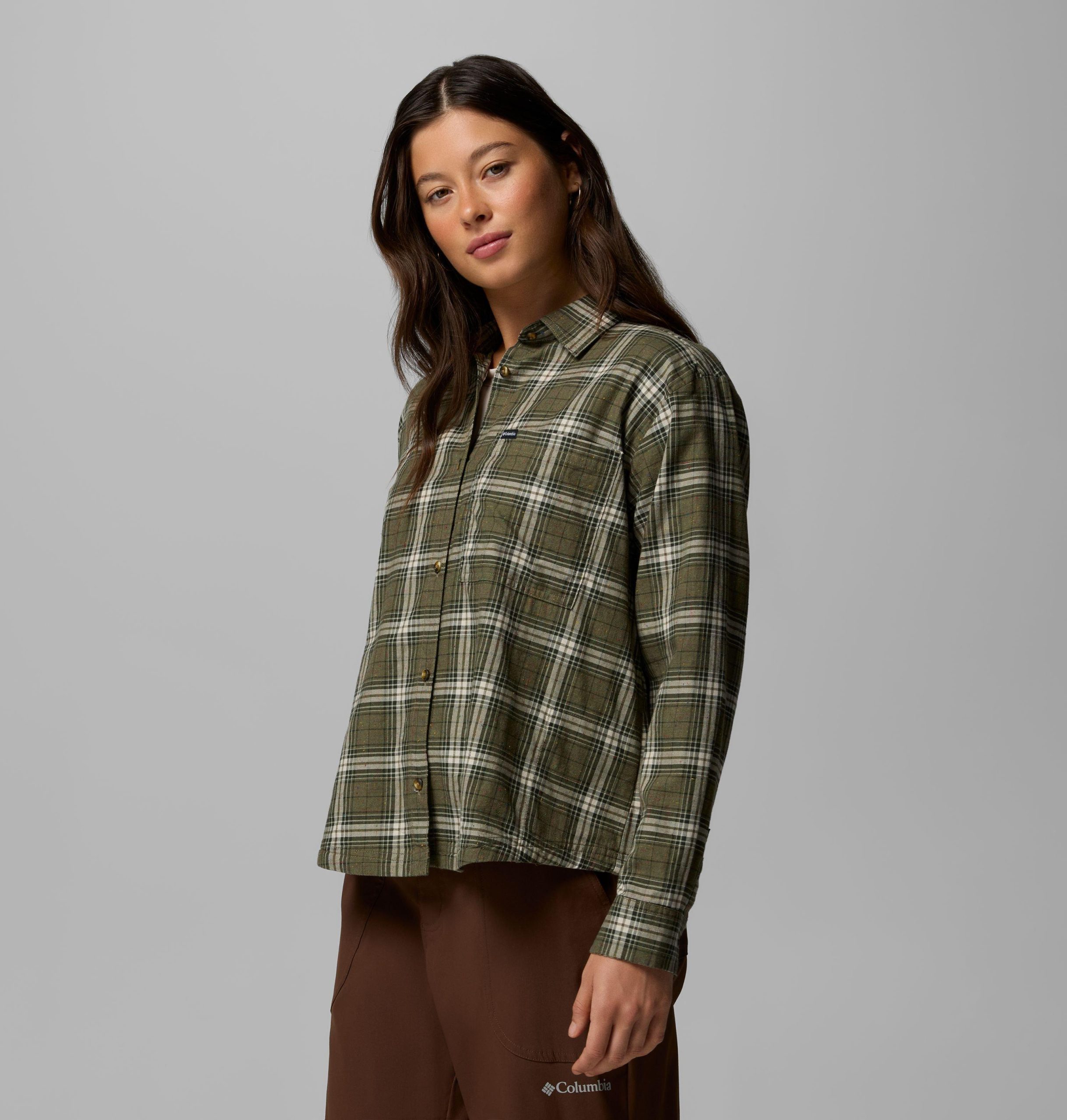 dames blue point creek geweven shirt met lange mouwen