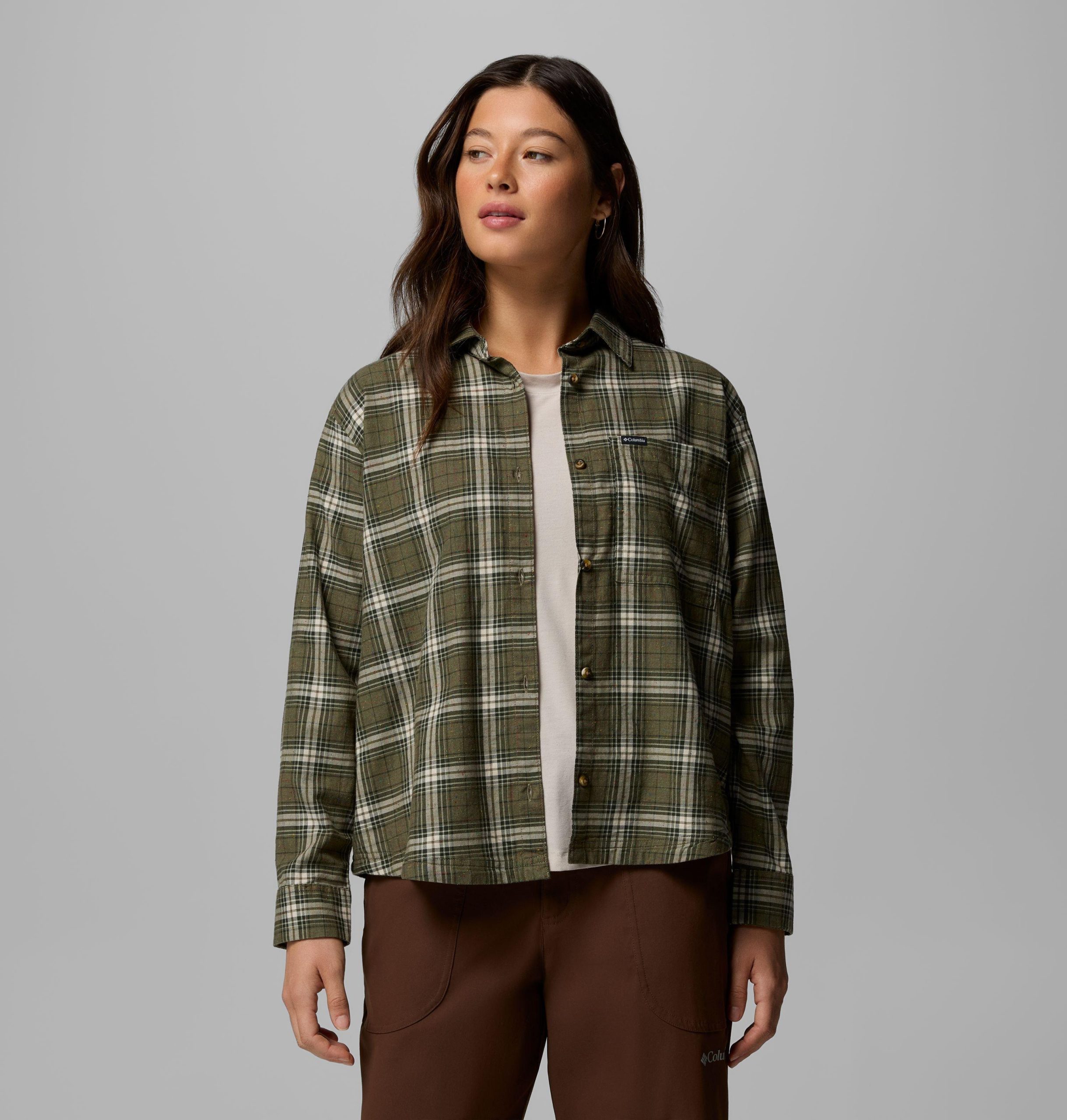dames blue point creek geweven shirt met lange mouwen