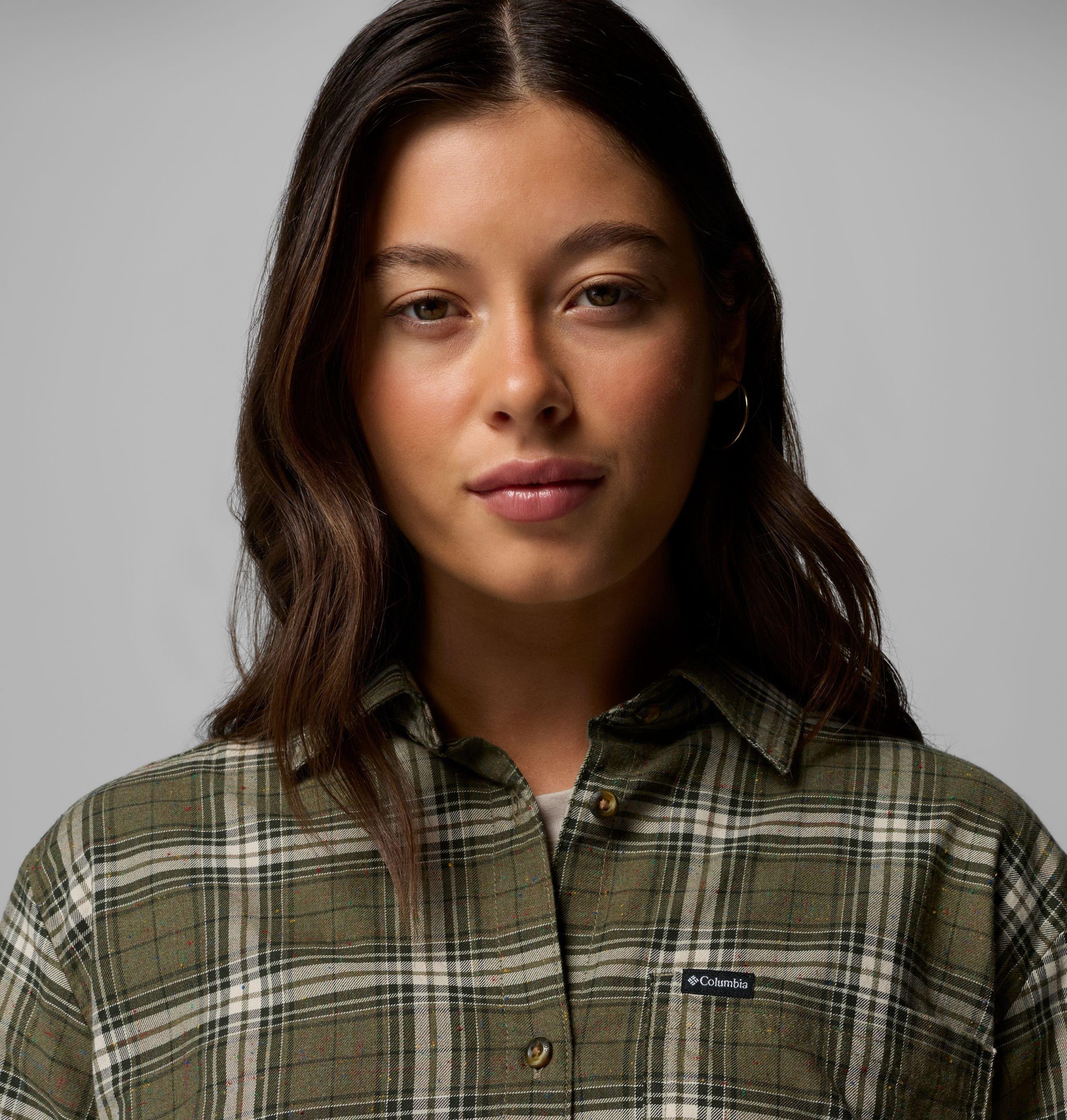 dames blue point creek geweven shirt met lange mouwen