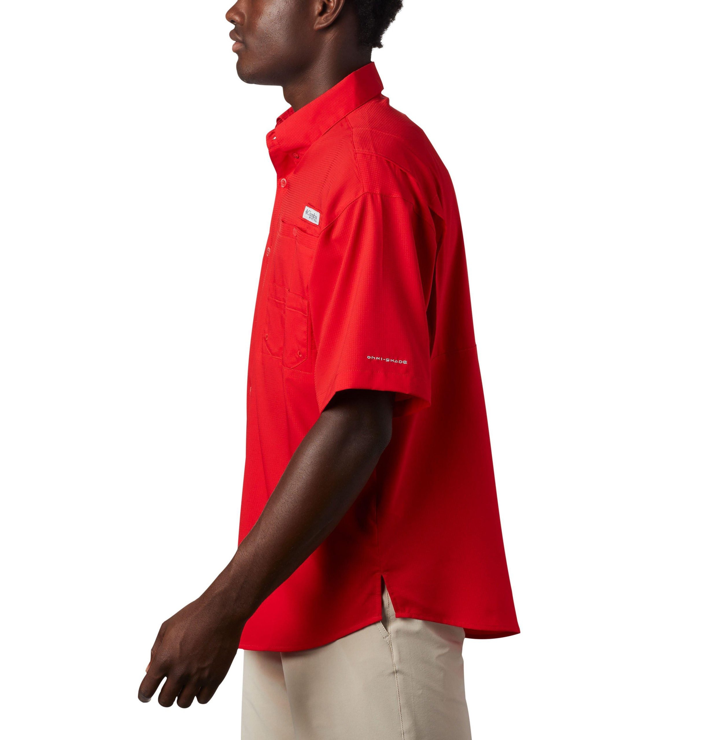 heren pfg tamiami shirt met korte mouwen - lang - georgia