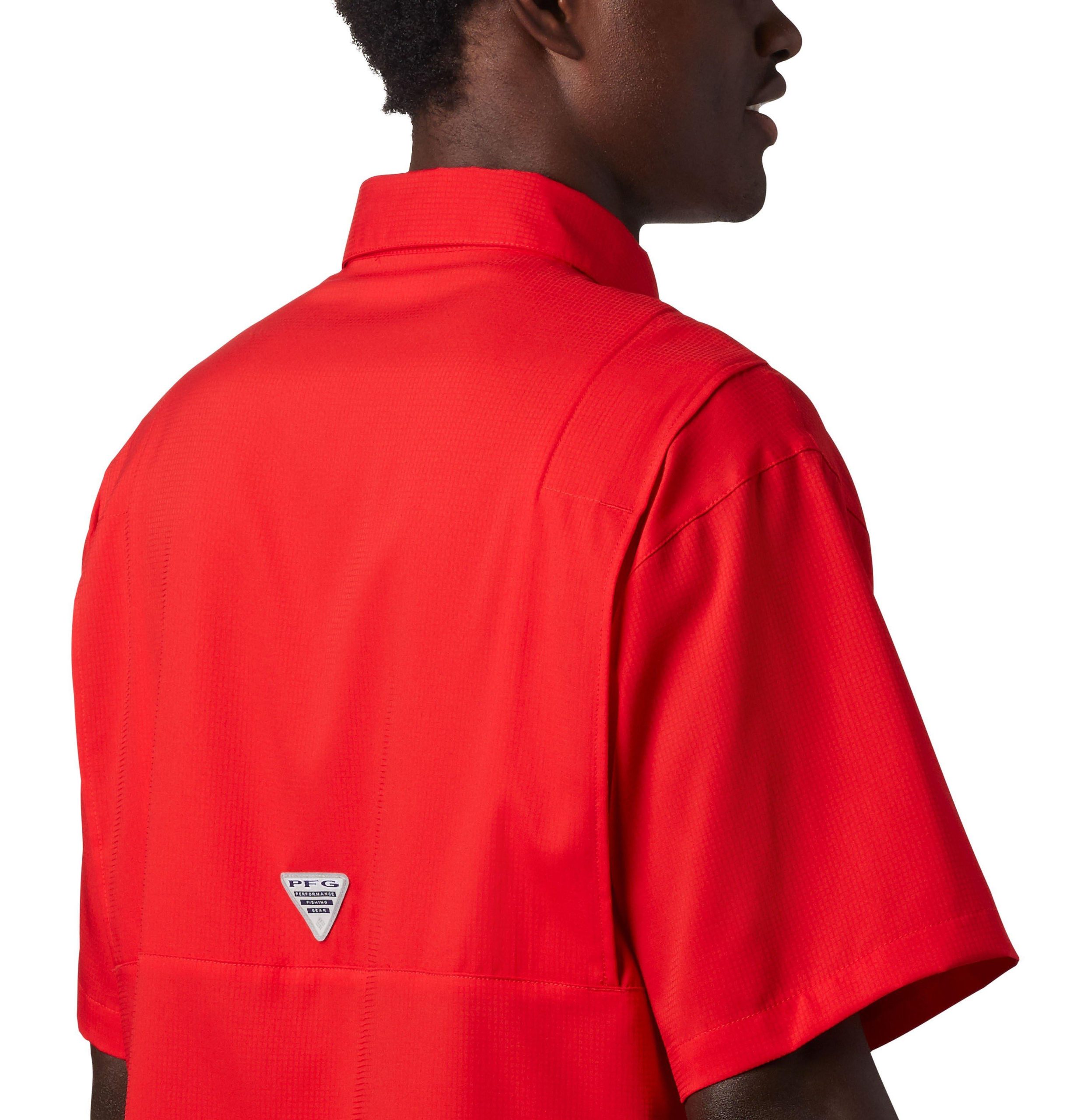 heren pfg tamiami shirt met korte mouwen - lang - georgia