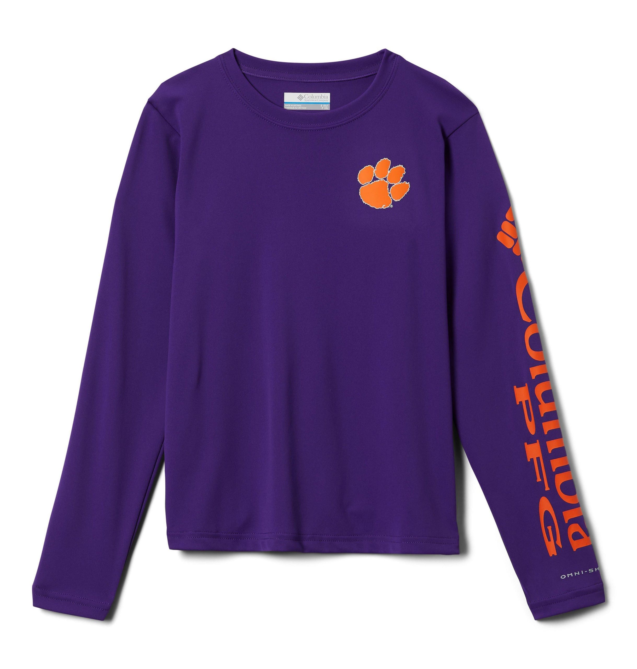 kindershirt met lange mouwen en pfg terminal tackle-print - clemson