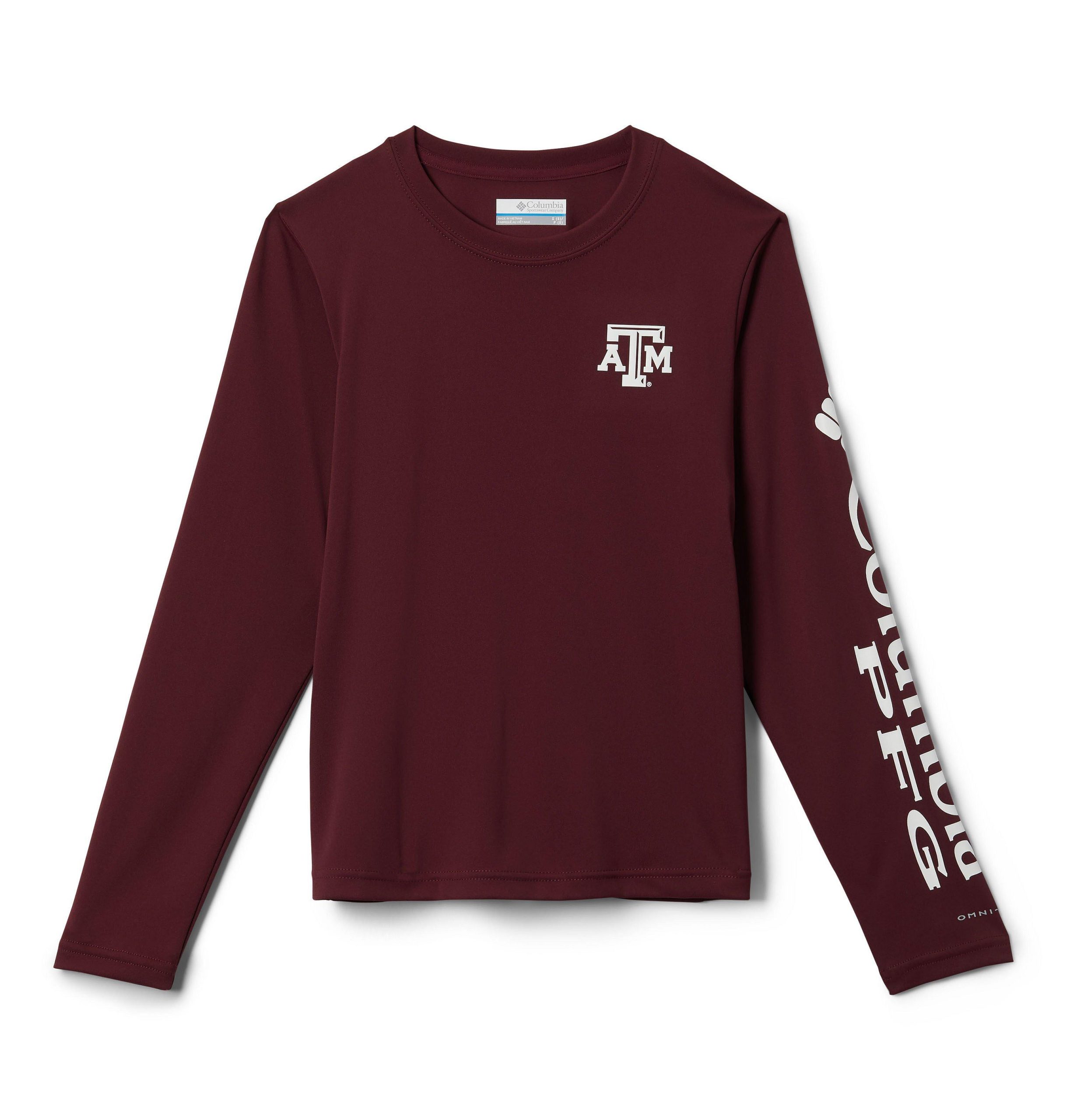 kindershirt met lange mouwen en pfg terminal tackle-logo - texas am