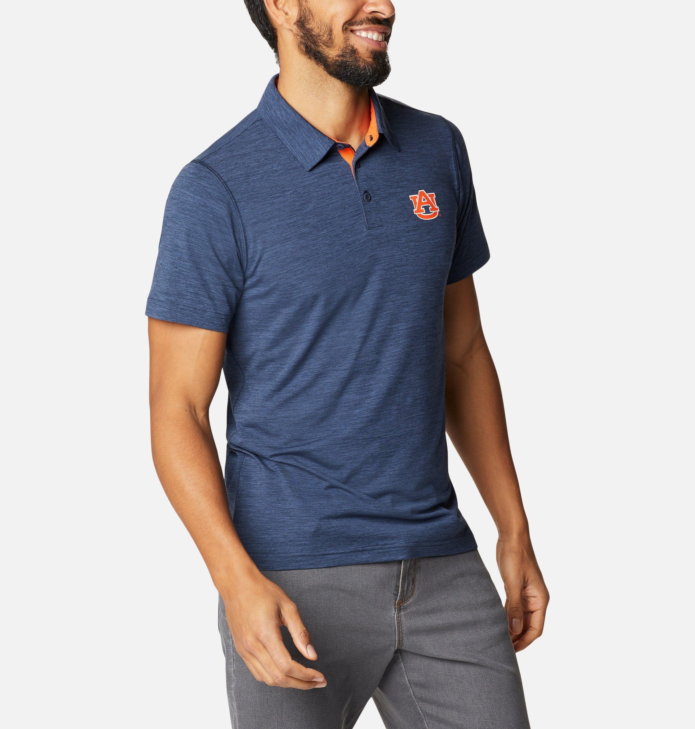 heren collegiate tech trail polo - auburn