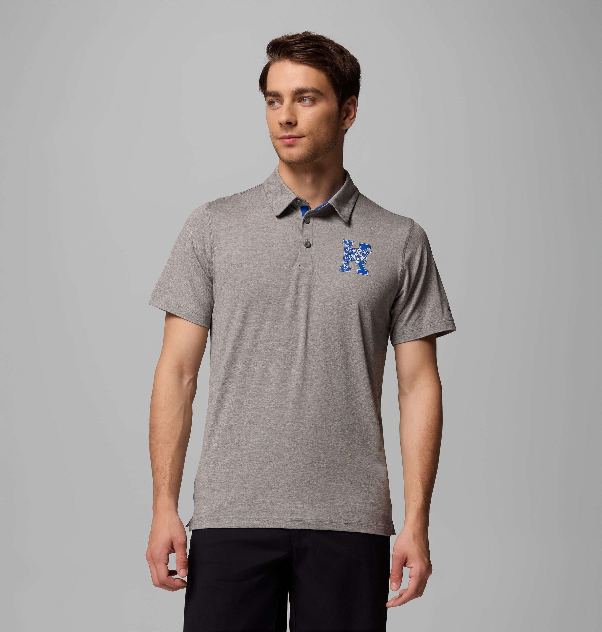 heren collegiate tech trail polo - kentucky