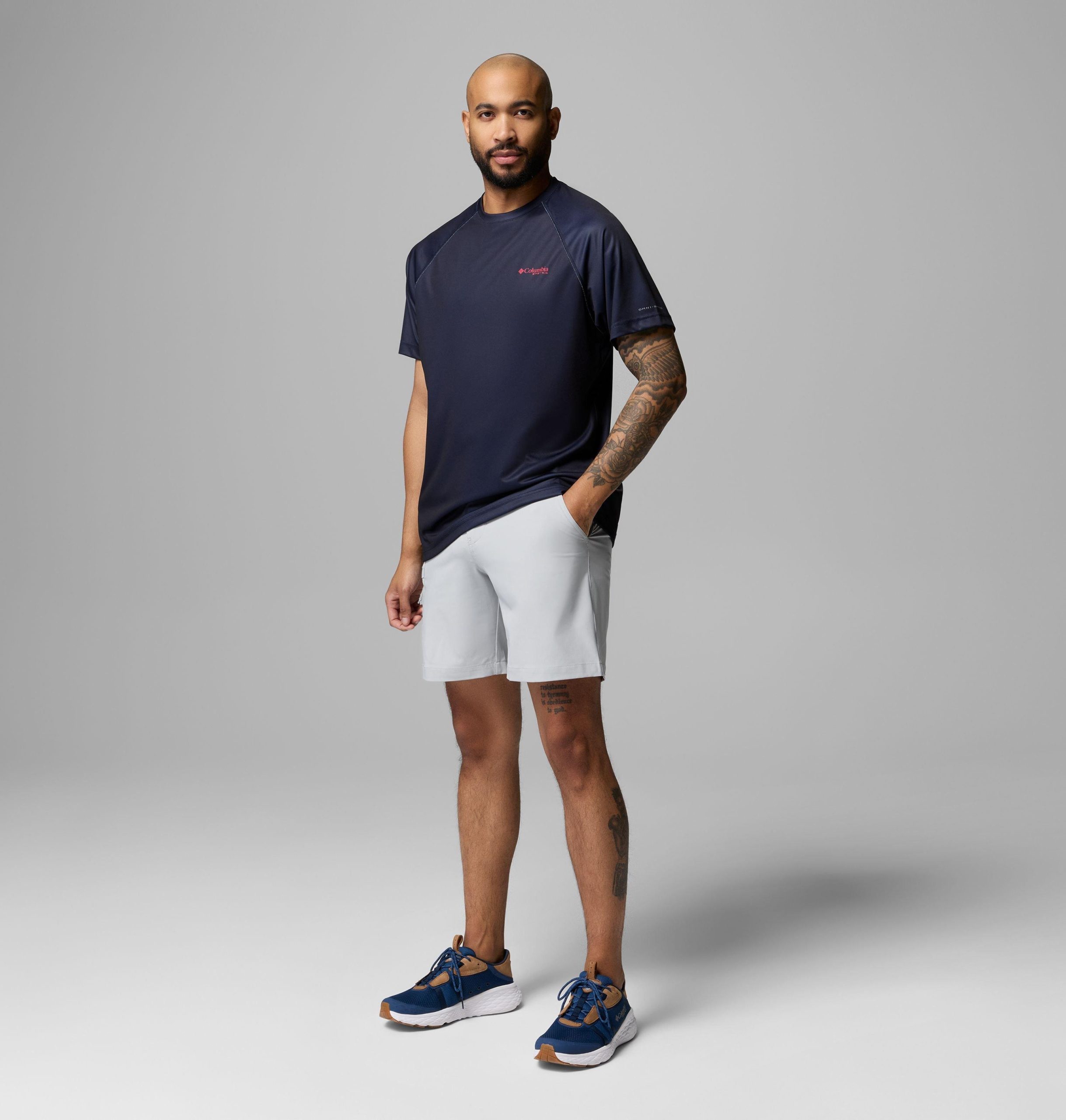 heren pfg deep waves graphic shirt met korte mouwen