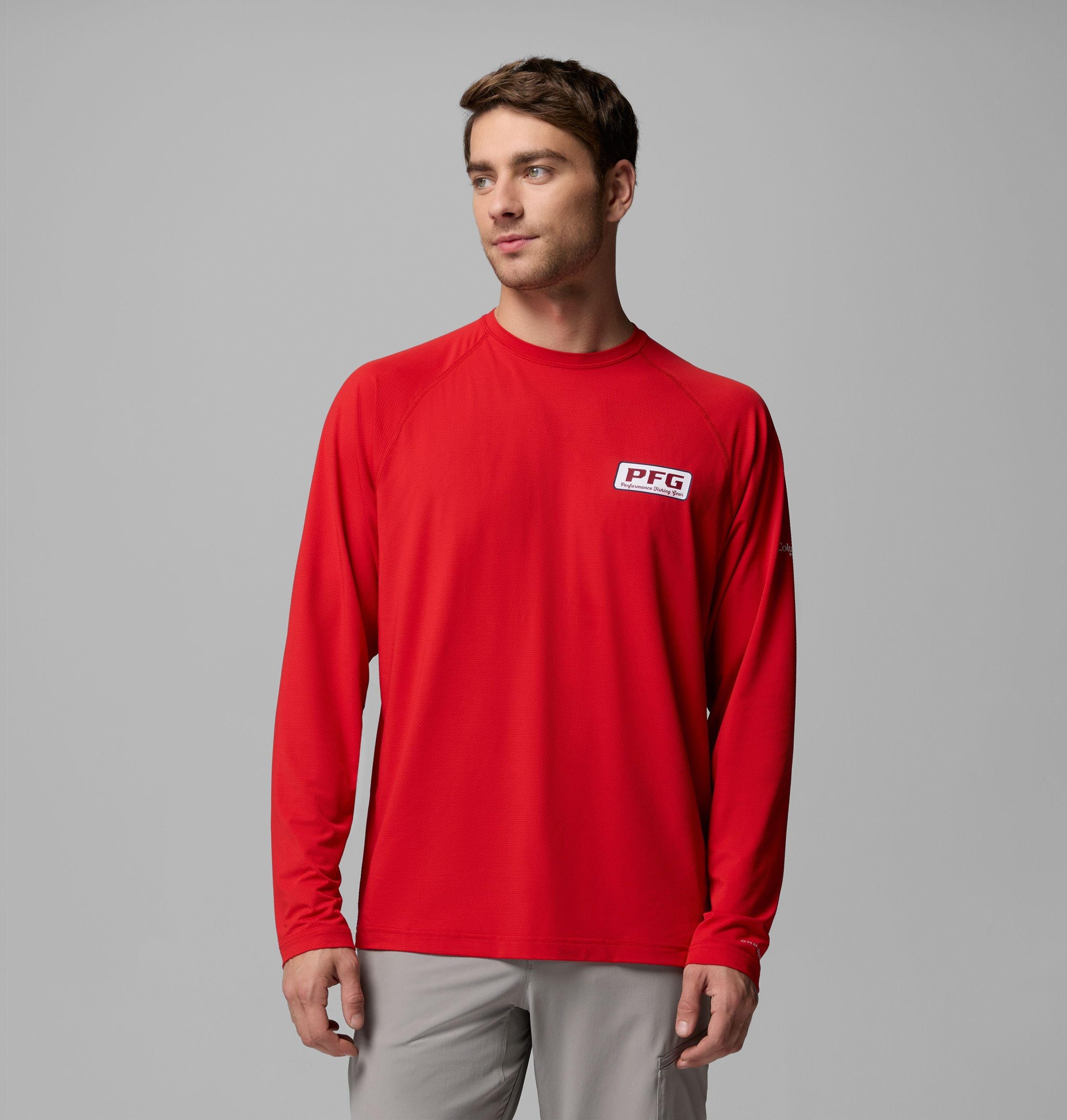 heren pfg solar stream ii graphic t-shirt met lange mouwen