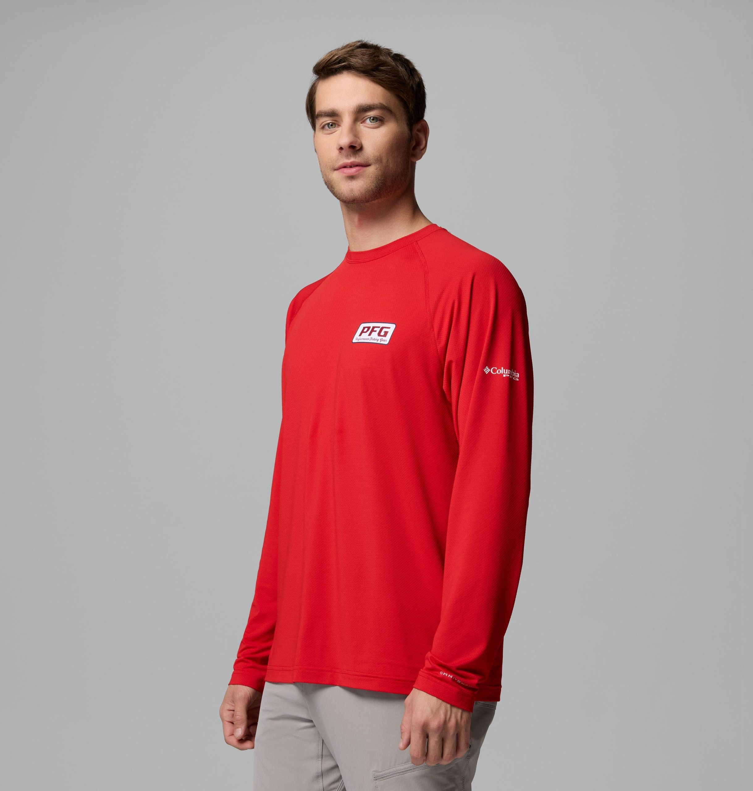 heren pfg solar stream ii graphic t-shirt met lange mouwen