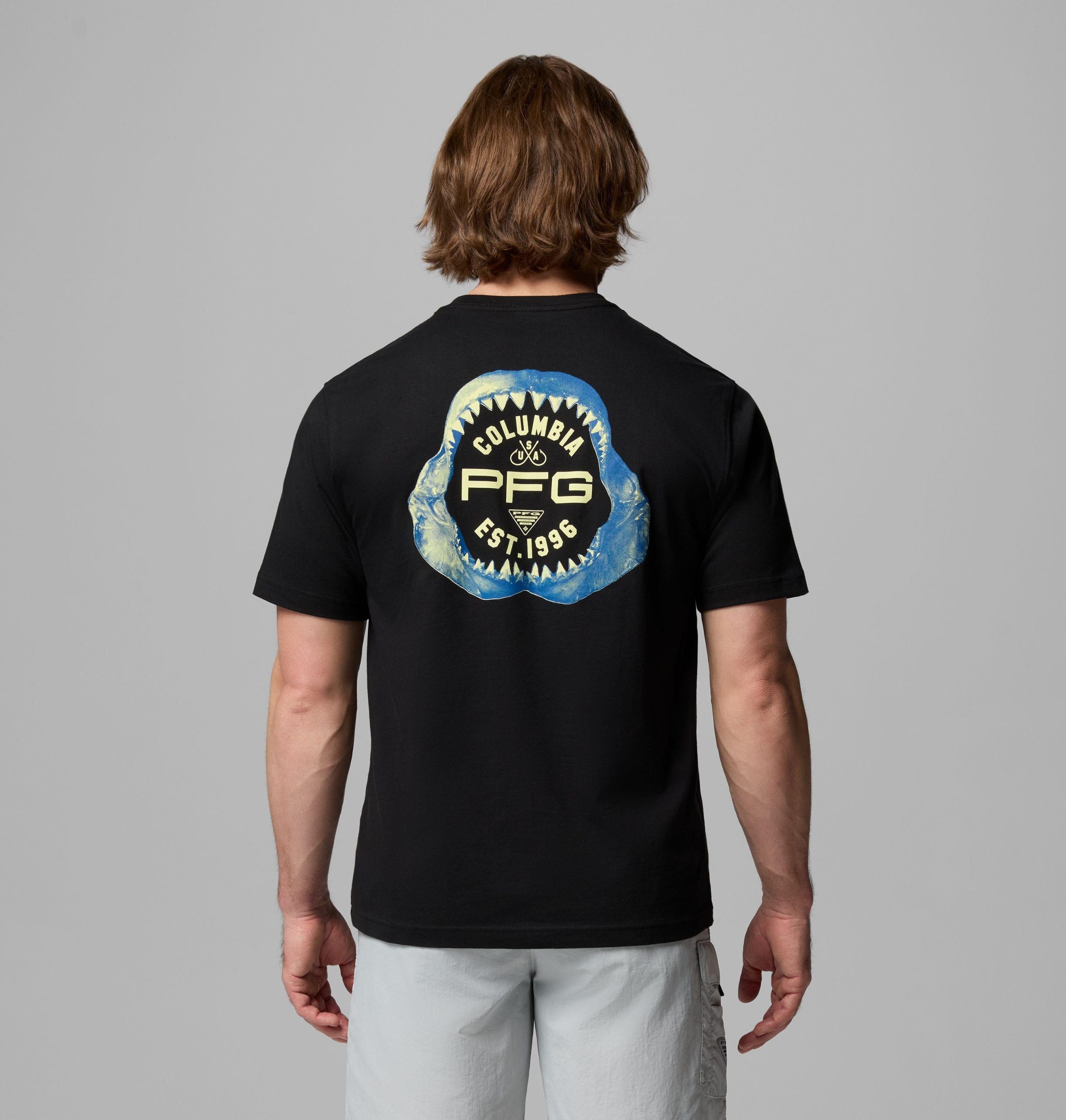 heren jawsdrop shark pfg t-shirt