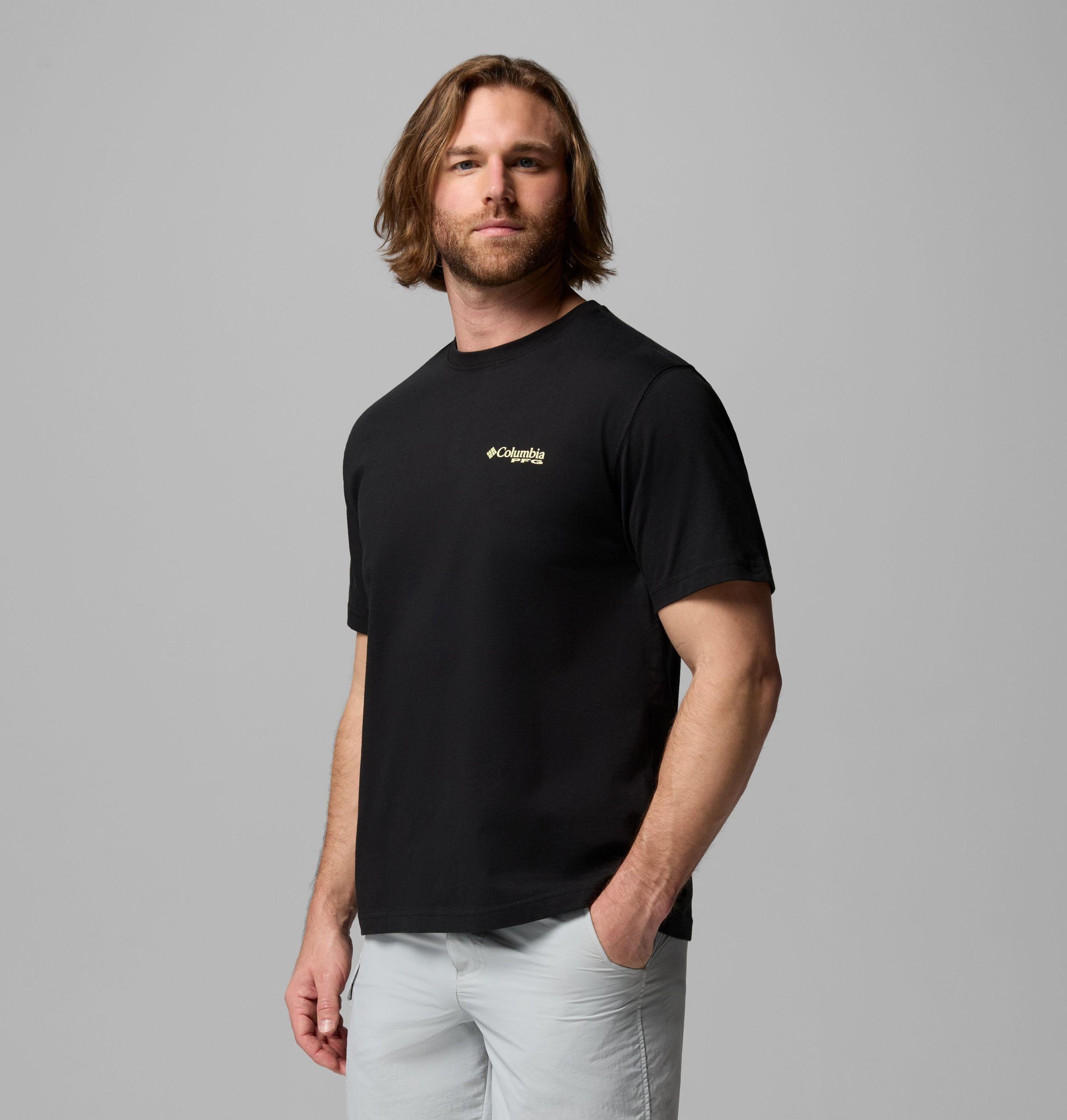 heren jawsdrop shark pfg t-shirt