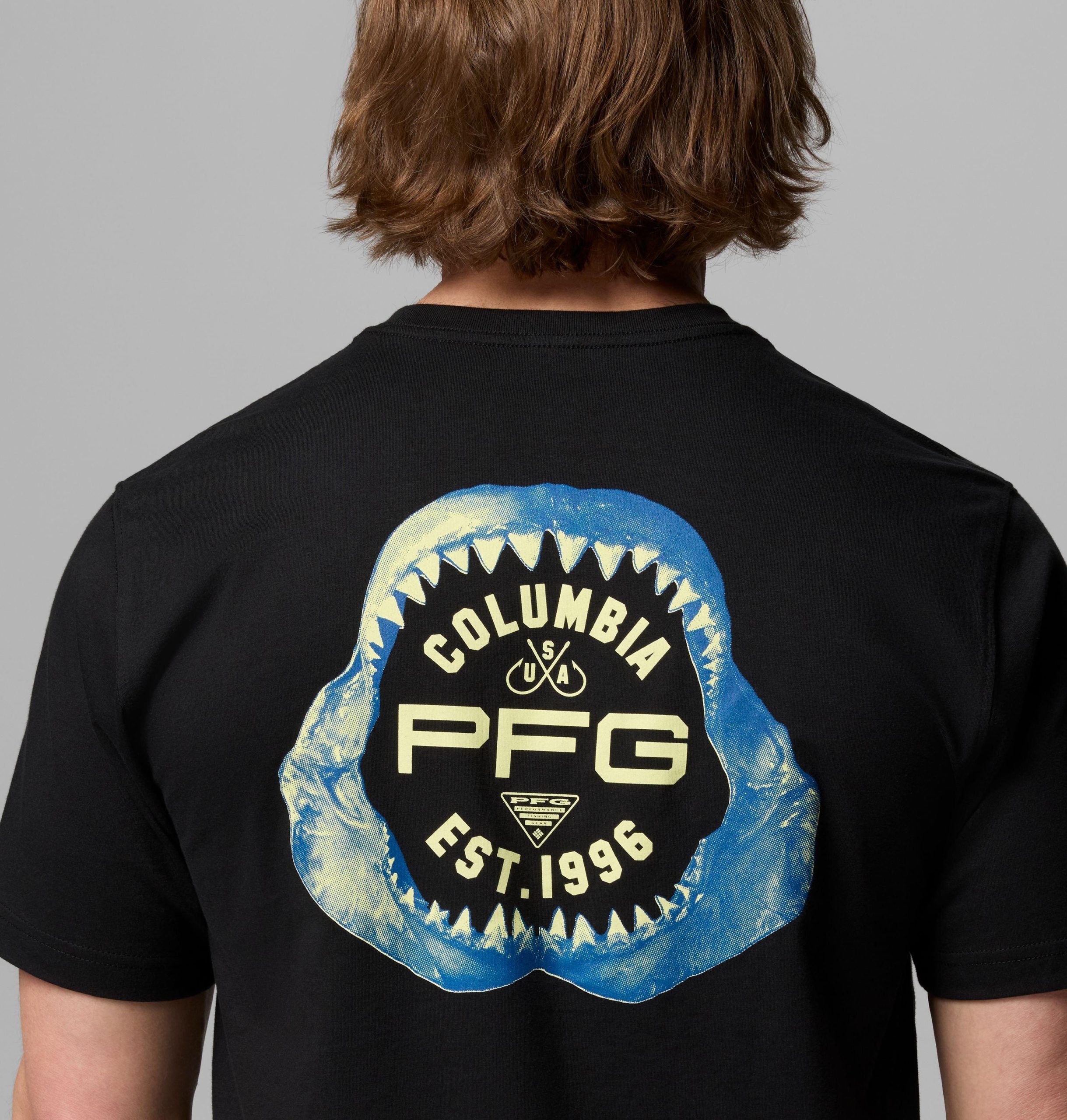 heren jawsdrop shark pfg t-shirt