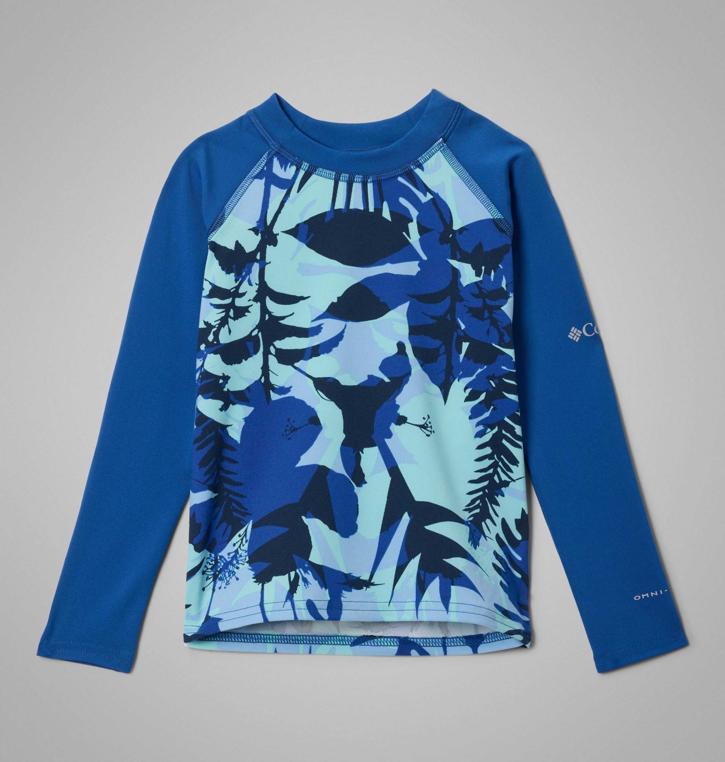 kindershirt met lange mouwen en zonbescherming bedrukt met sandy shores-print.