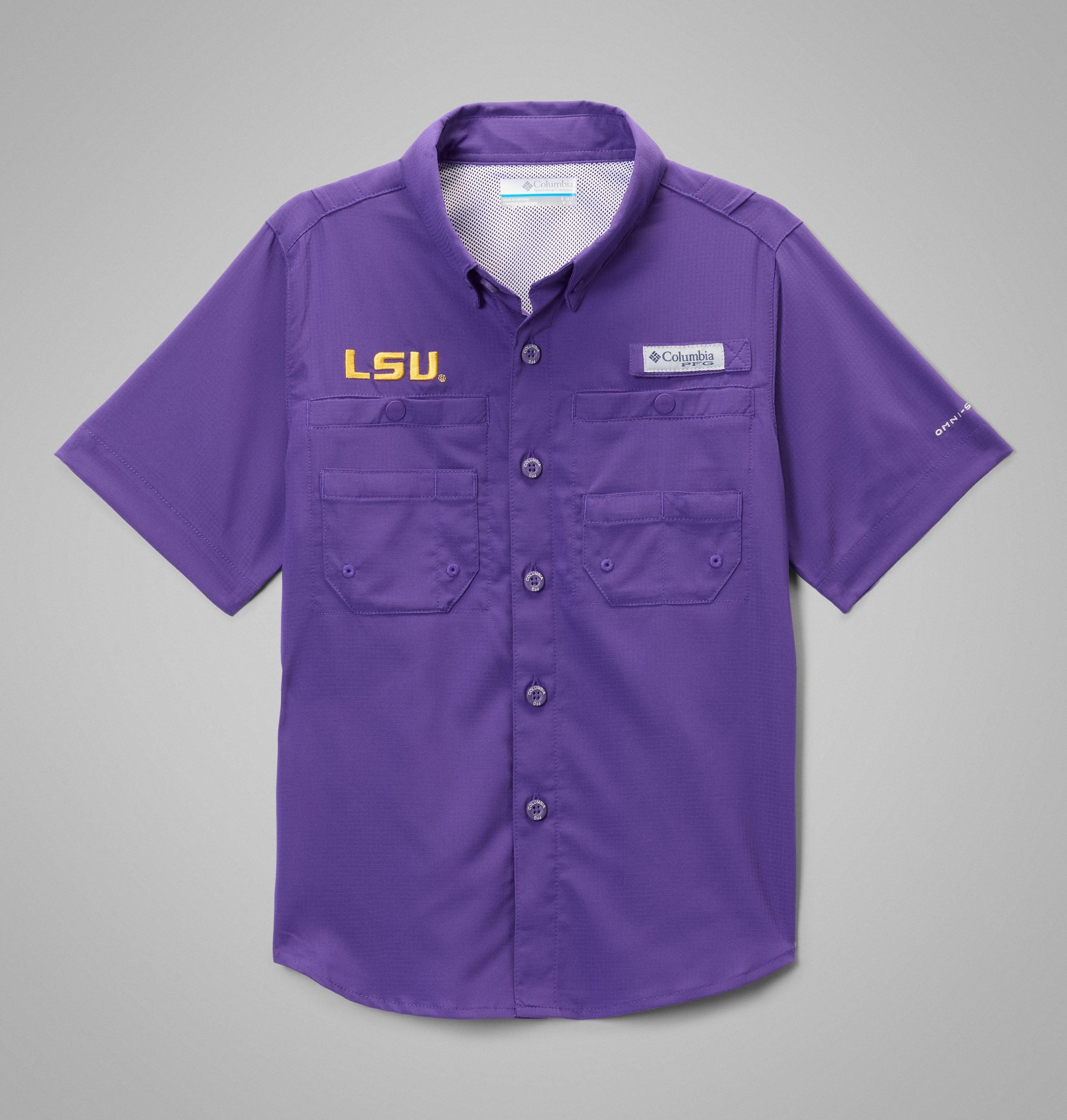 kinder t-shirt met korte mouwen van pfg tamiami - lsu