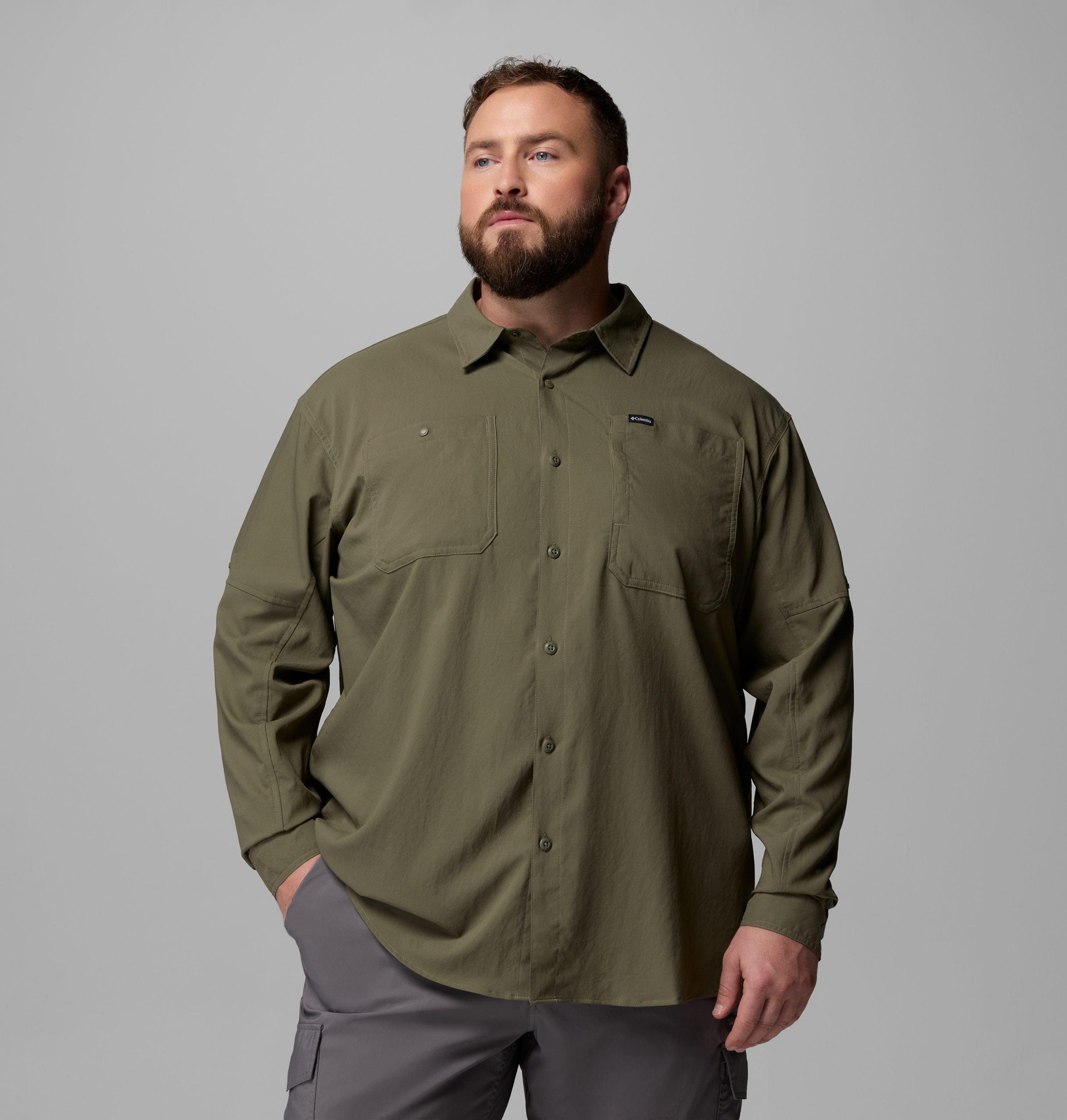 heren silver ridge utility ii shirt met lange mouwen - grote maten