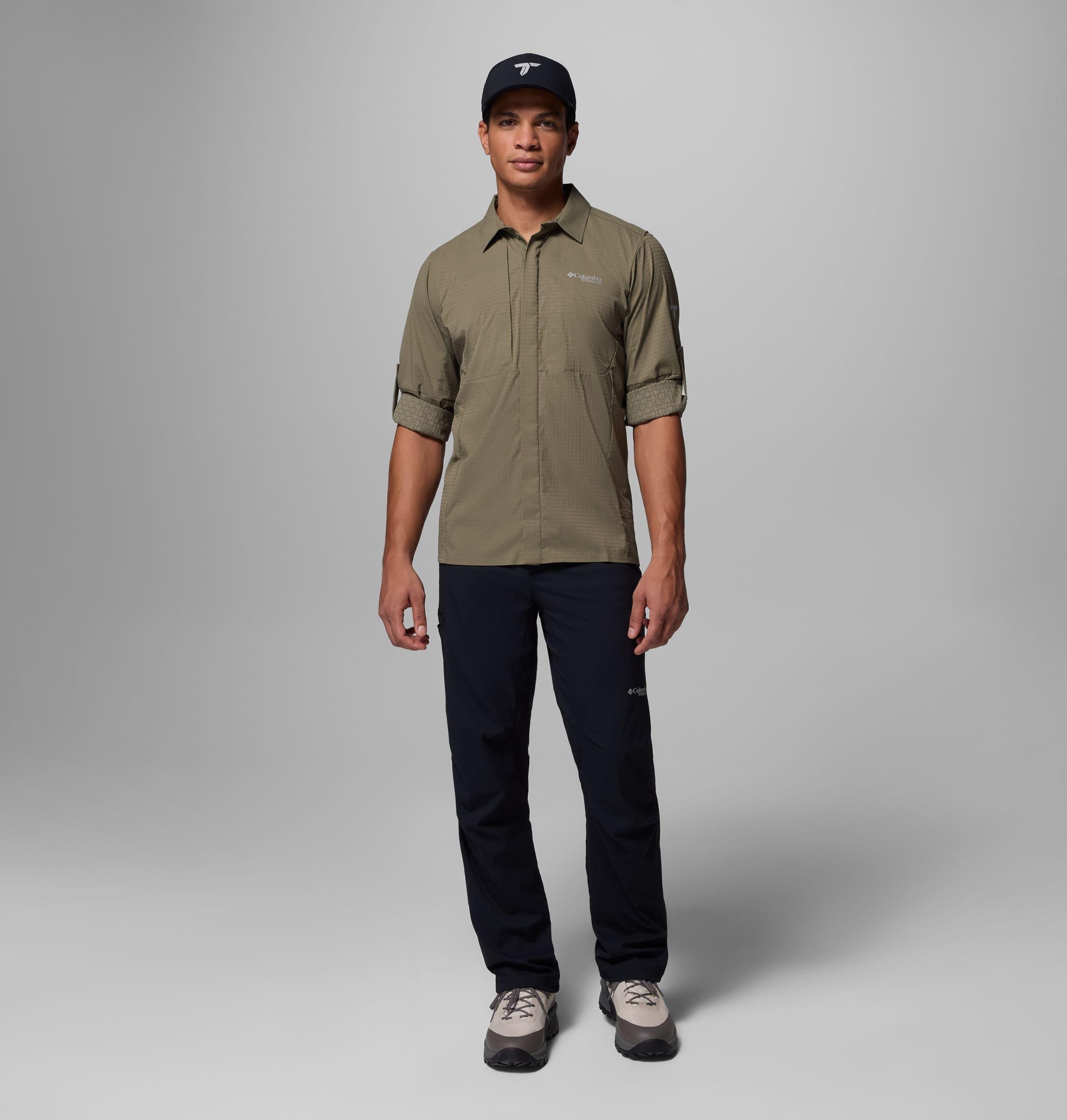 heren ridge ascent geweven shirt met lange mouwen