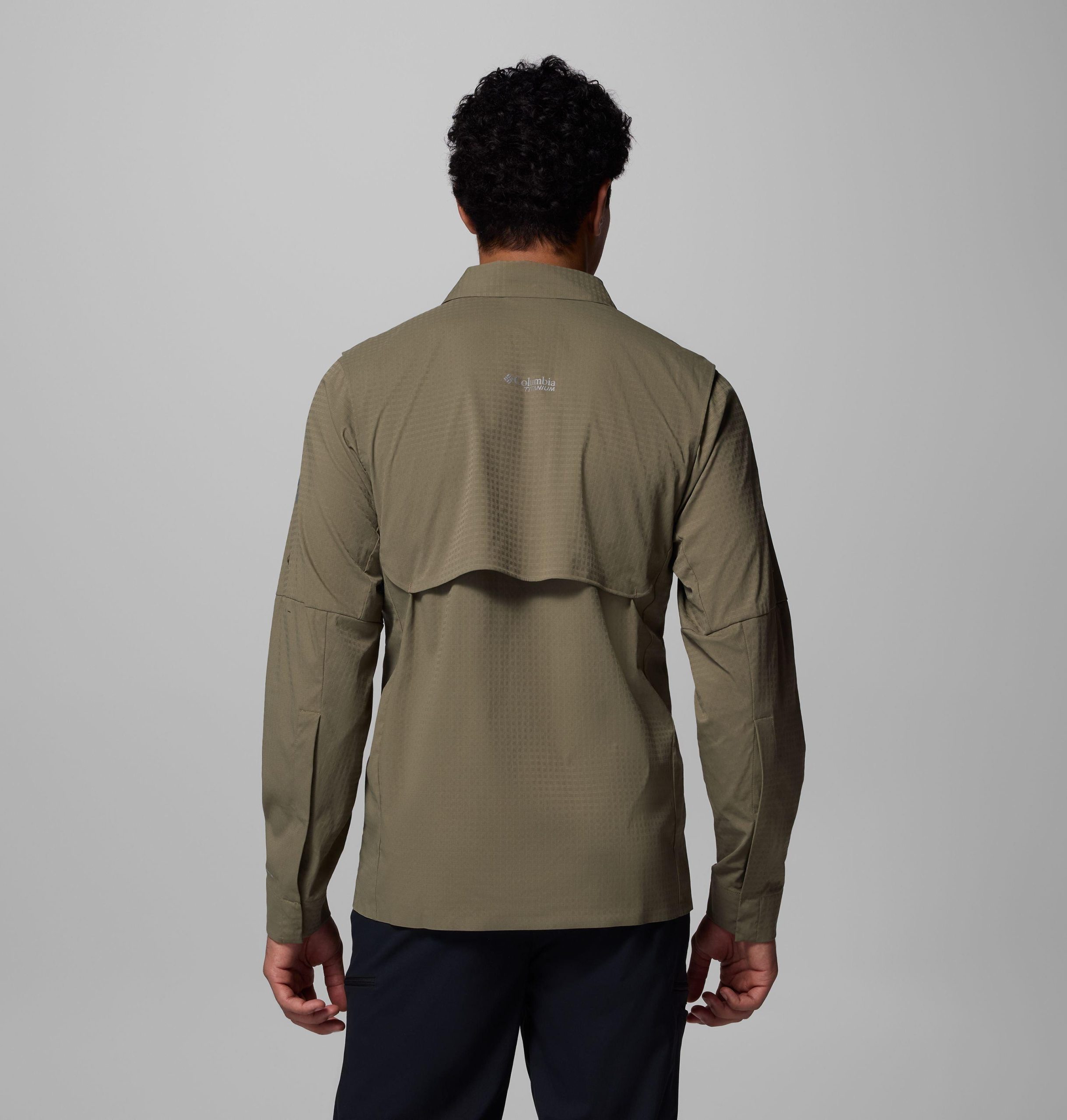 heren ridge ascent geweven shirt met lange mouwen