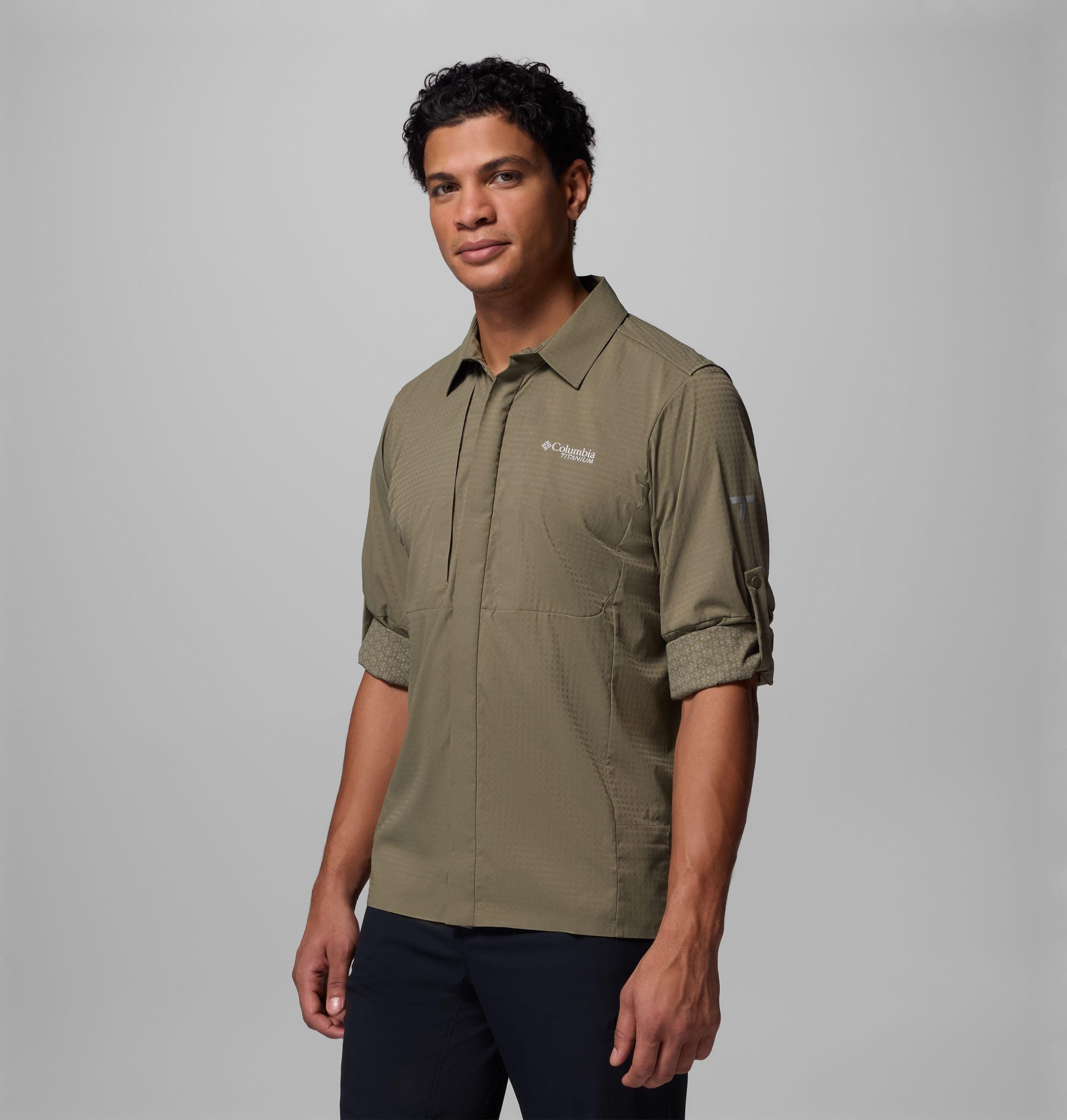 heren ridge ascent geweven shirt met lange mouwen
