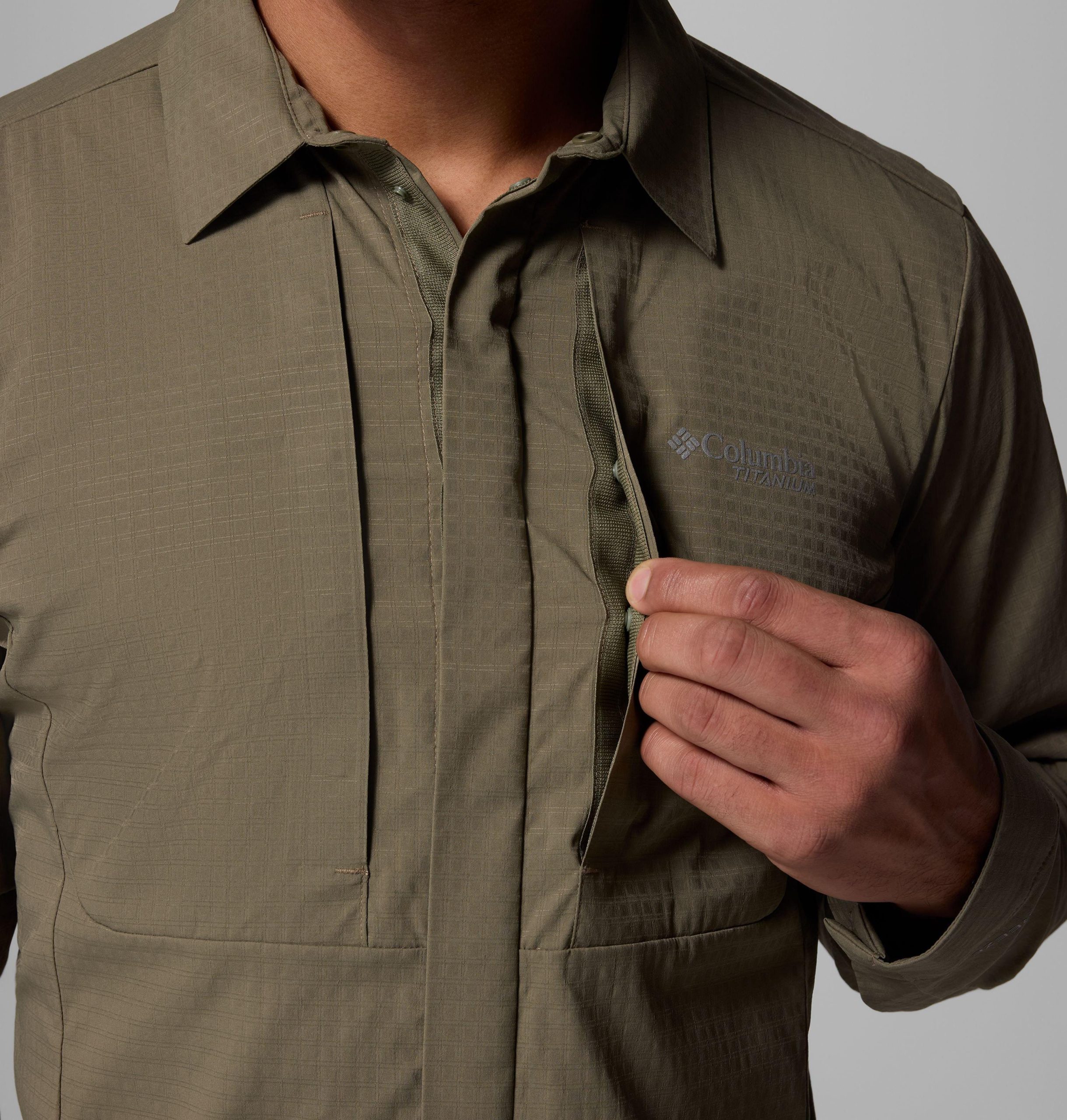 heren ridge ascent geweven shirt met lange mouwen