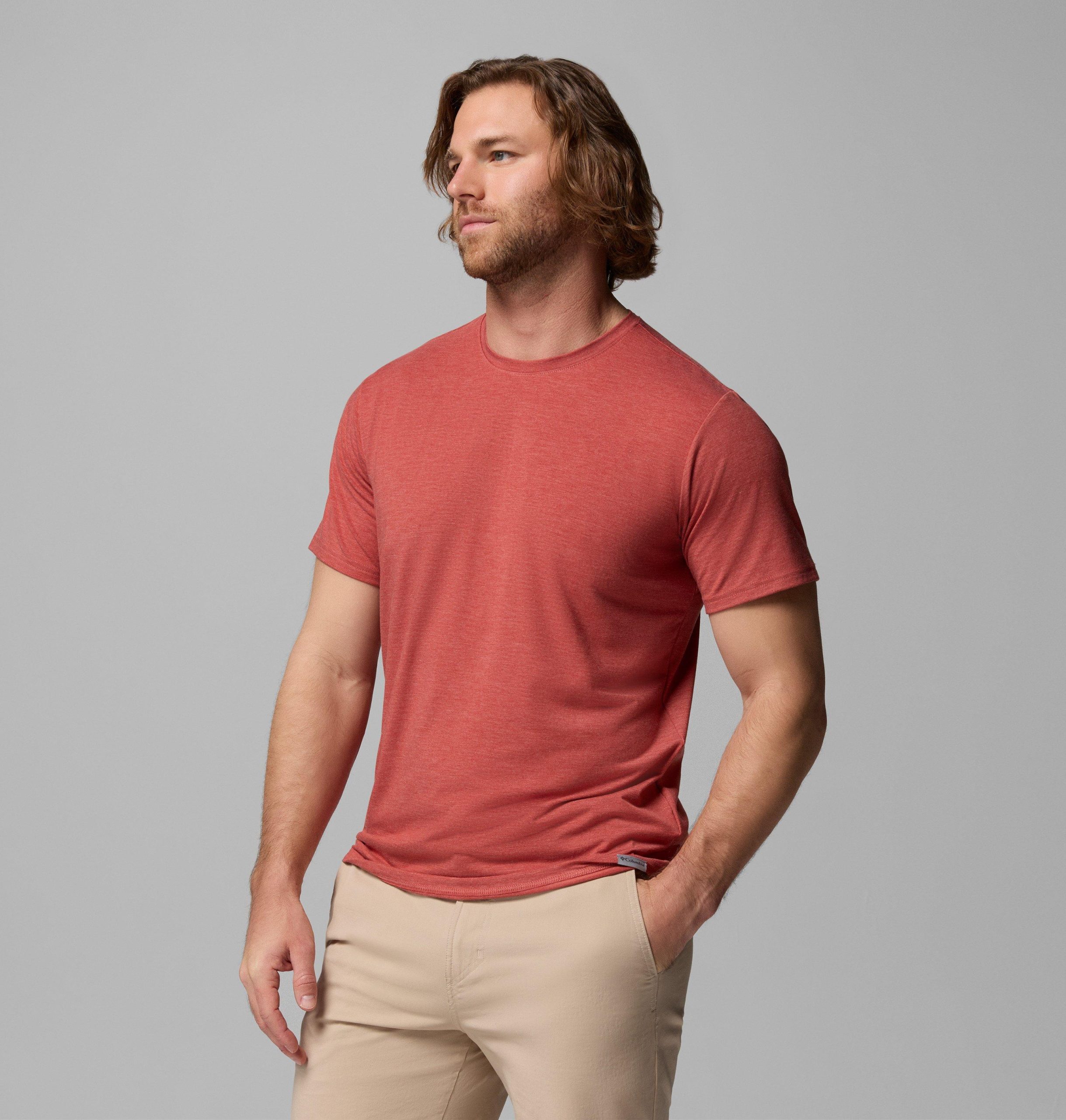 heren csc soft stretch t-shirt met korte mouwen - lang