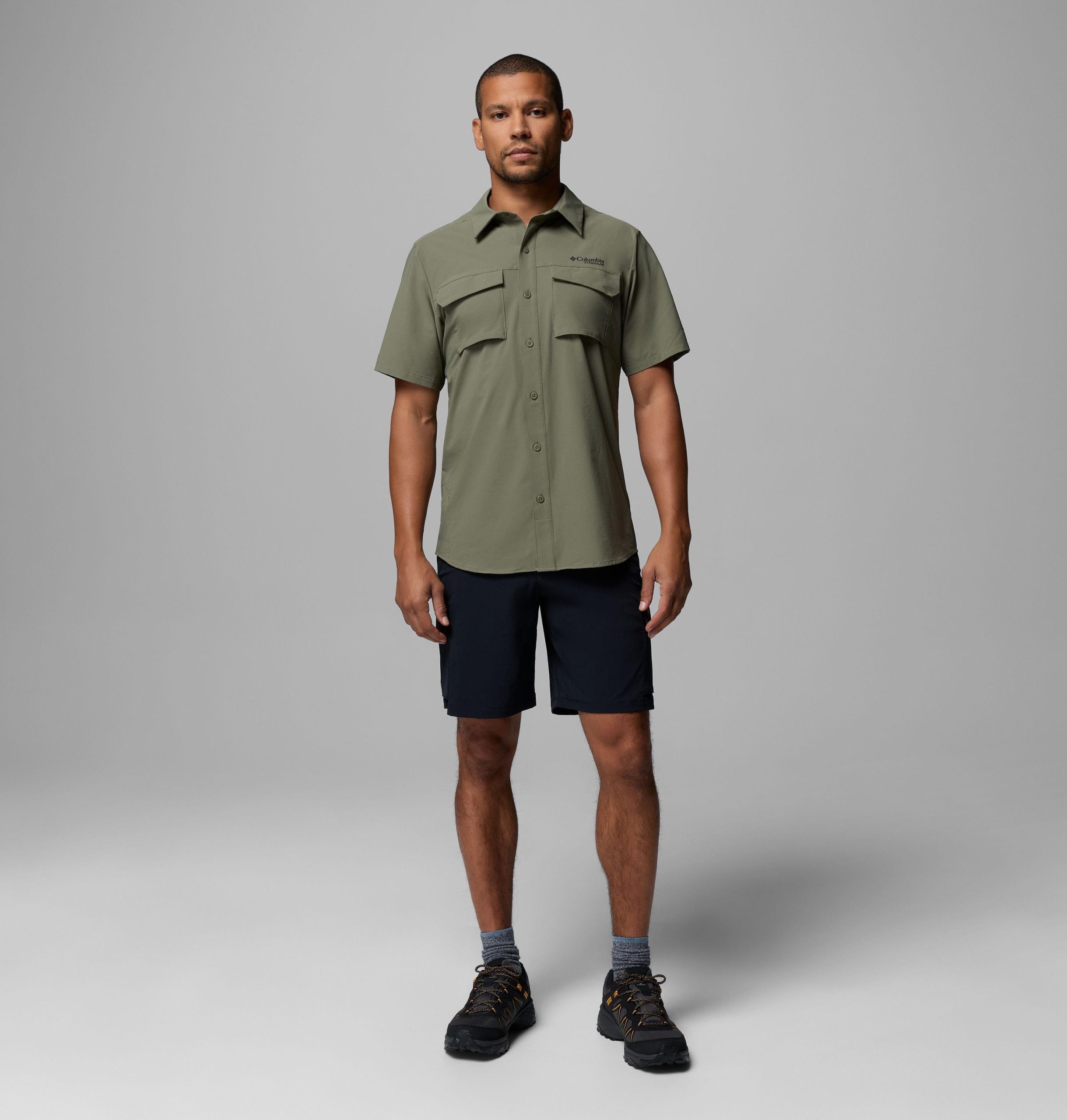 heren silver ridge elite t-shirt met korte mouwen geweven