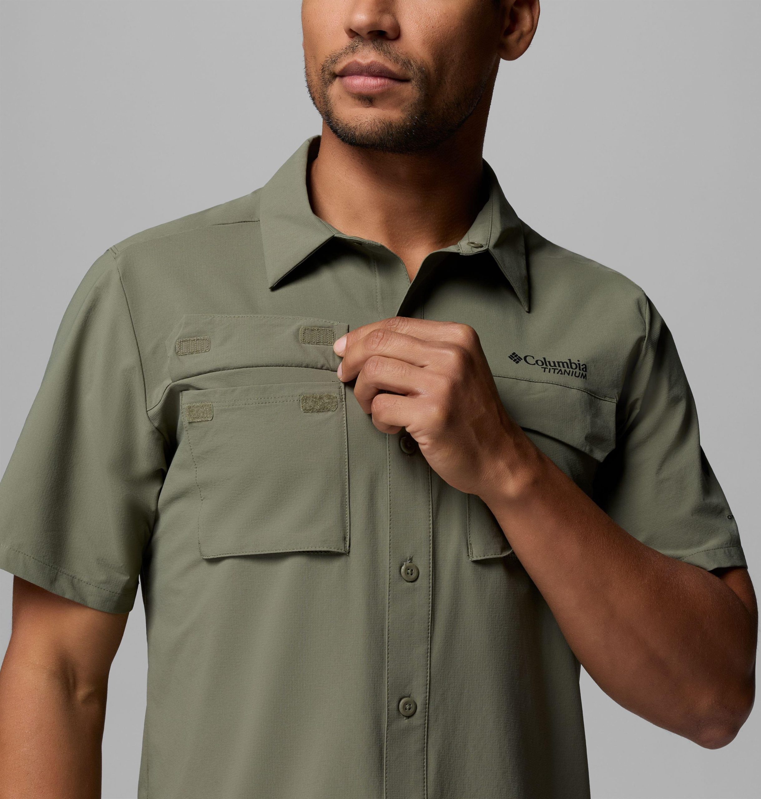 heren silver ridge elite t-shirt met korte mouwen geweven