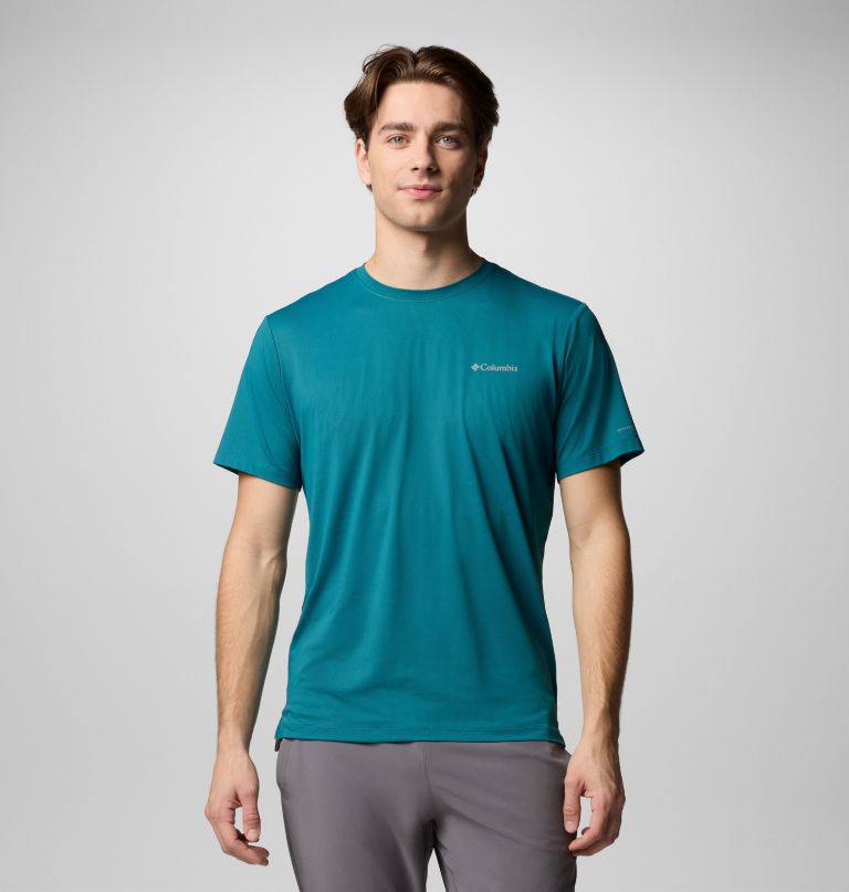 men tech trail utility short sleeve crew