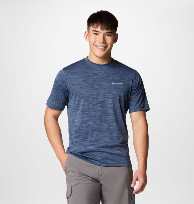men sage peak knit short sleeve crew shirt