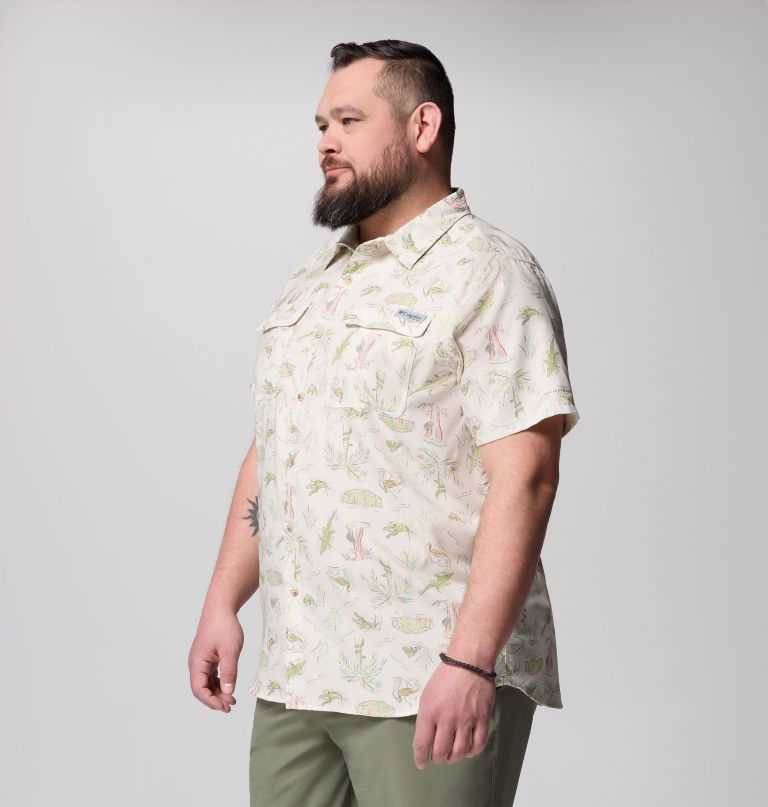 men pfg uncharted printed short sleeve shirt - big