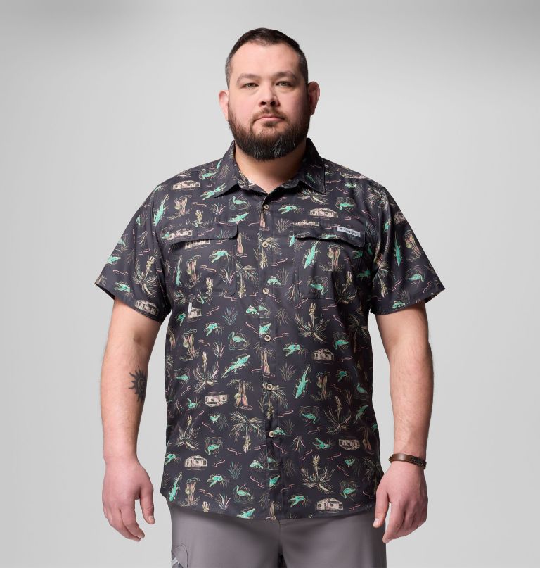men pfg uncharted printed short sleeve shirt - big