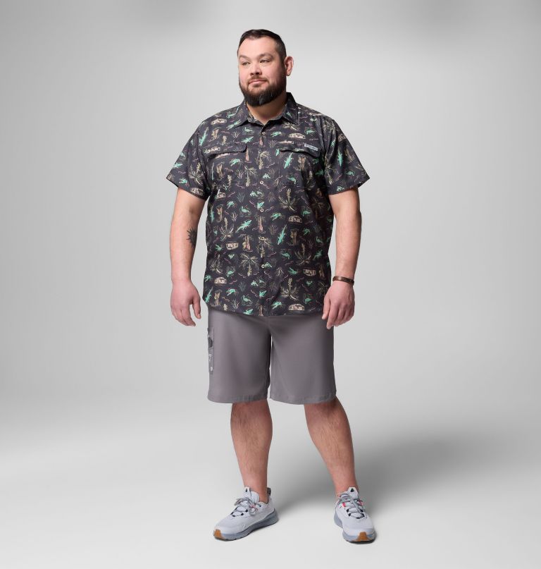 men pfg uncharted printed short sleeve shirt - big
