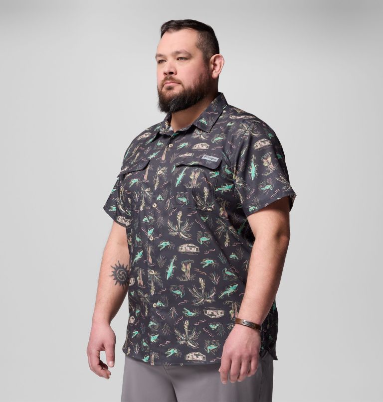 men pfg uncharted printed short sleeve shirt - big