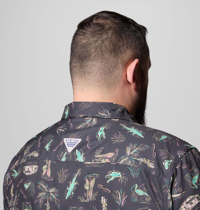 men pfg uncharted printed short sleeve shirt - big
